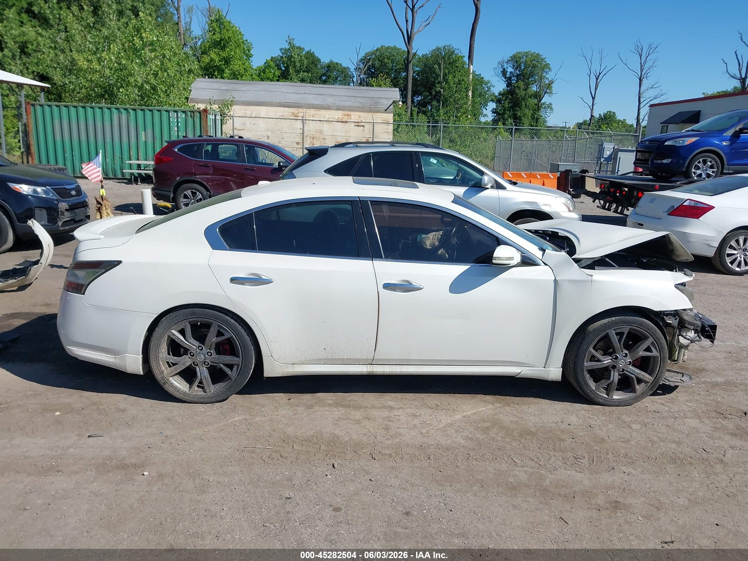 2014 Nissan Maxima 3.5 Sv White vin: 1N4AA5AP4EC497043
