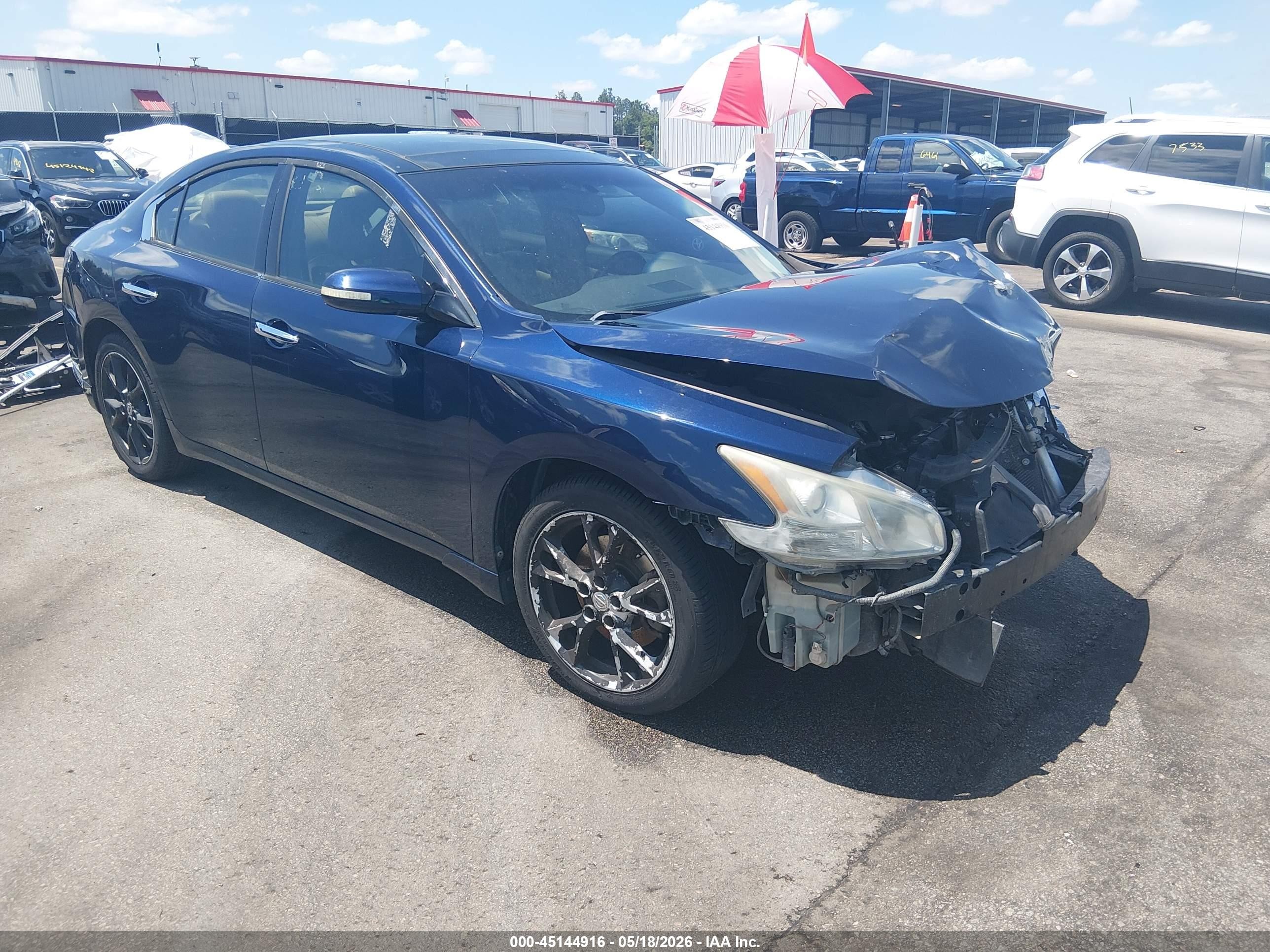 2014 Nissan Maxima 3.5 Sv Blue vin: 1N4AA5AP4EC911776