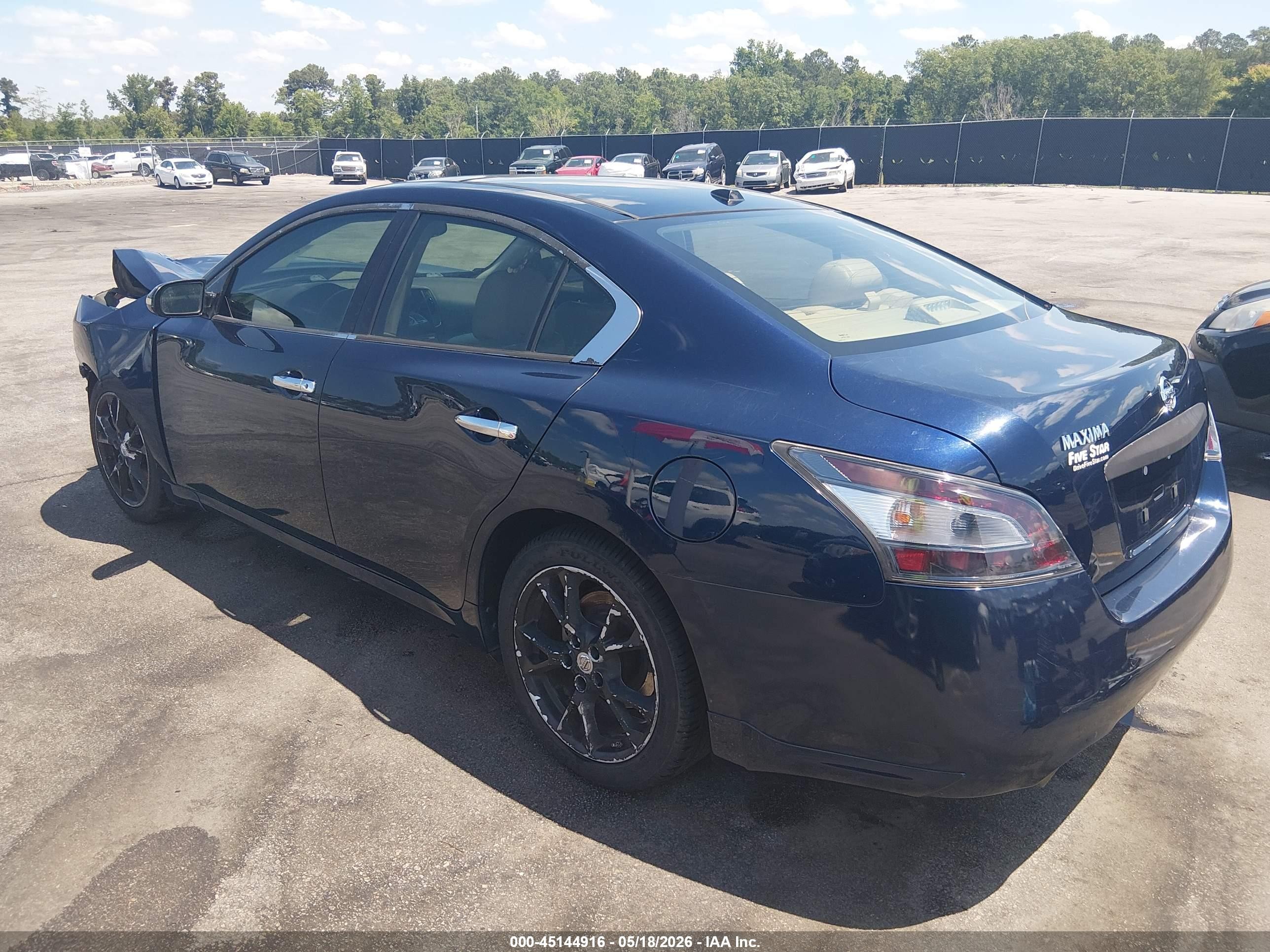 2014 Nissan Maxima 3.5 Sv Blue vin: 1N4AA5AP4EC911776