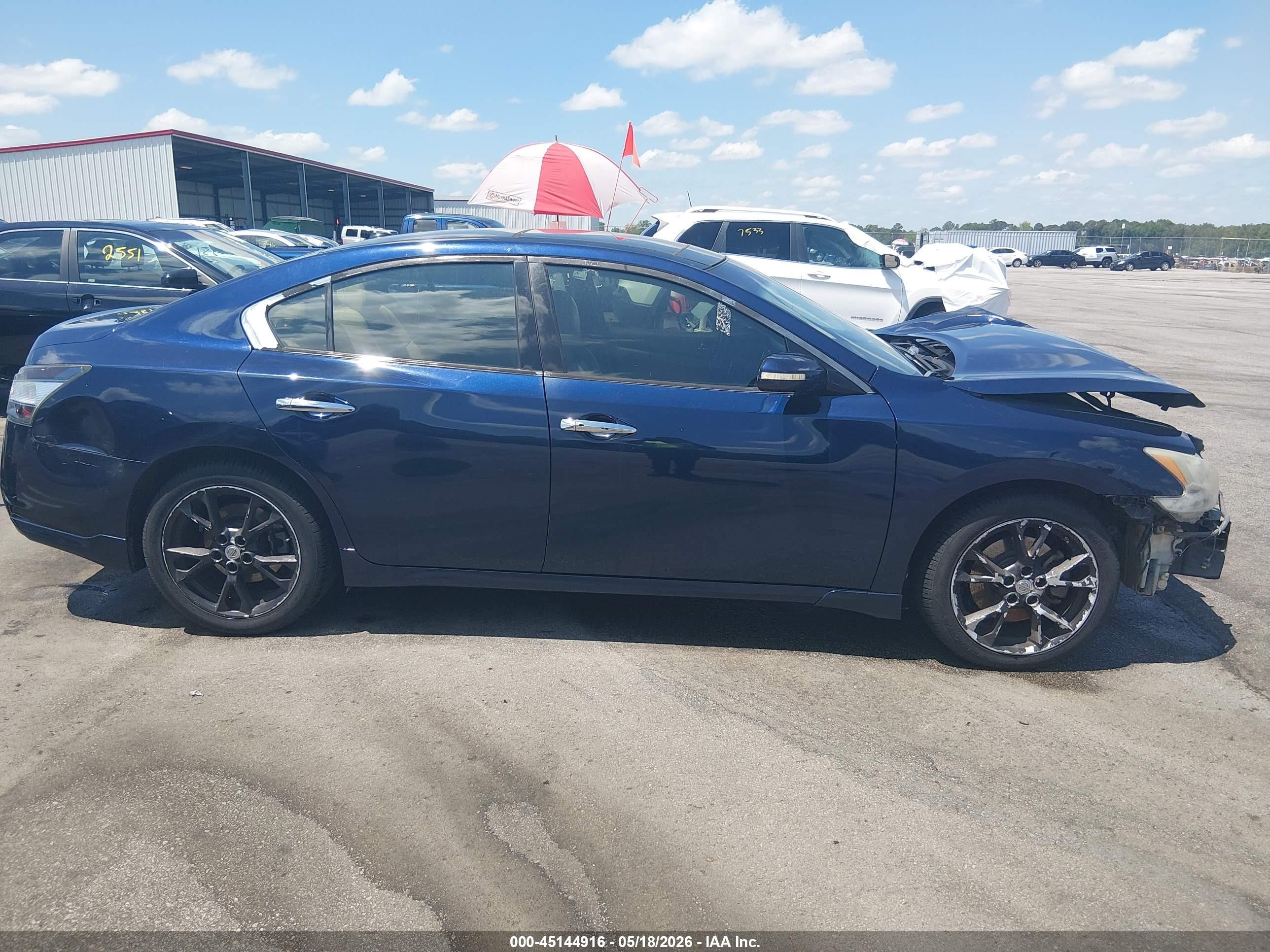 2014 Nissan Maxima 3.5 Sv Blue vin: 1N4AA5AP4EC911776