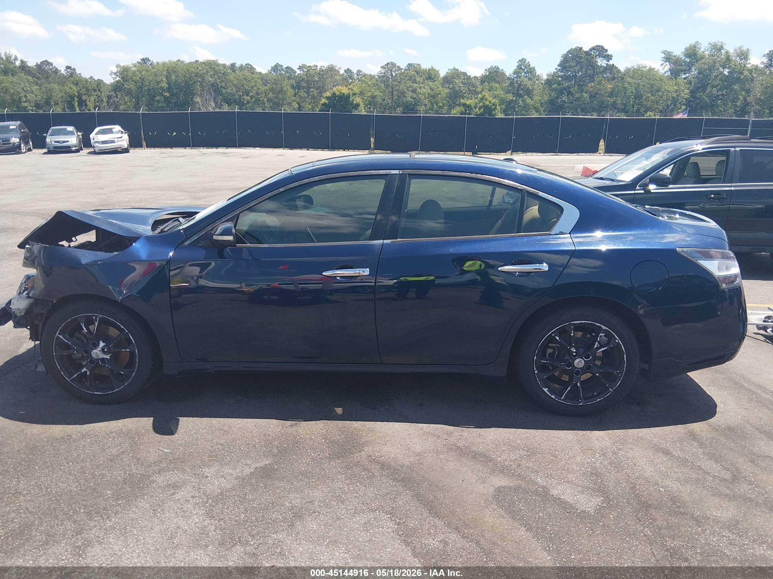 2014 Nissan Maxima 3.5 Sv Blue vin: 1N4AA5AP4EC911776
