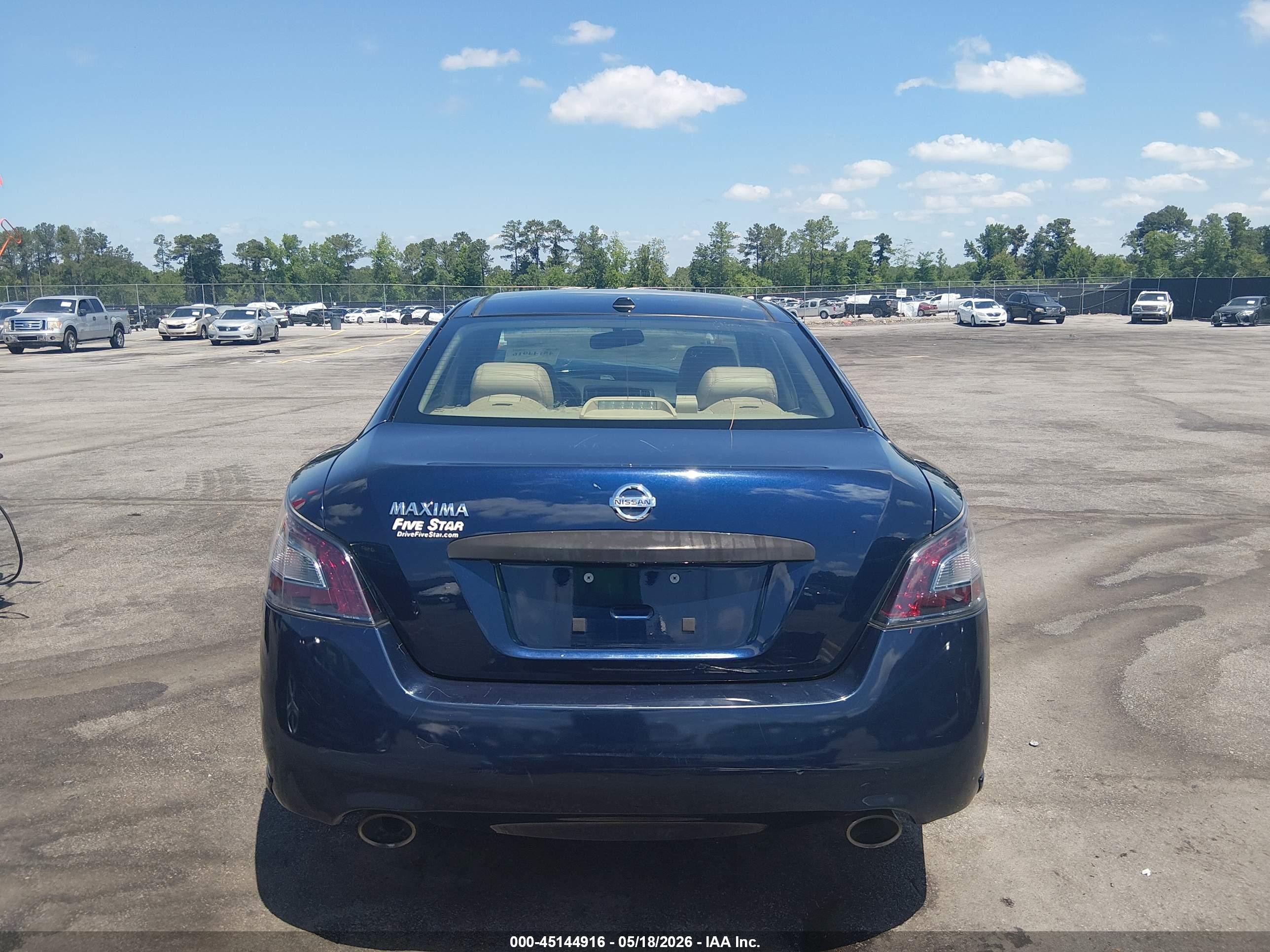 2014 Nissan Maxima 3.5 Sv Blue vin: 1N4AA5AP4EC911776