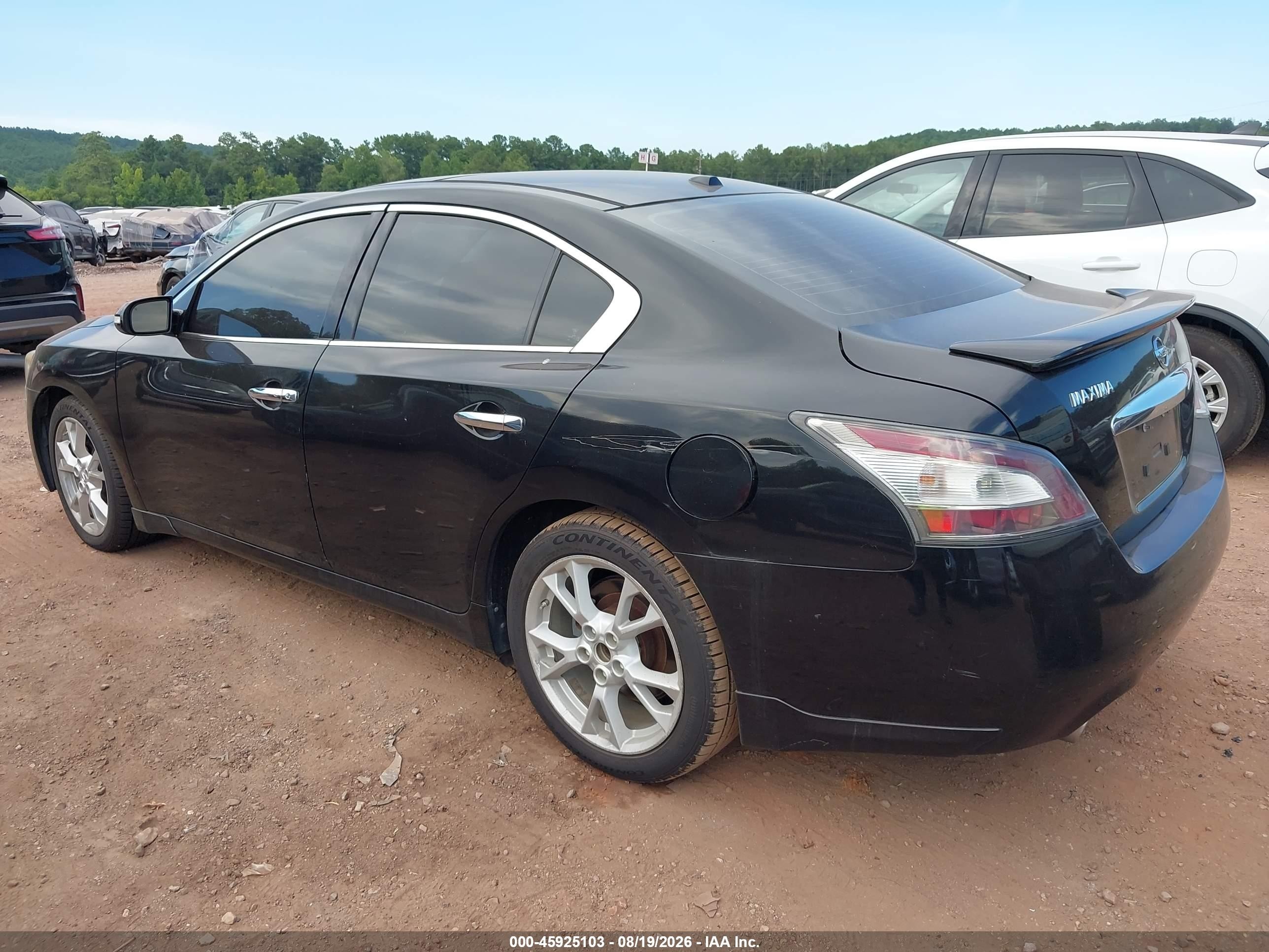2014 Nissan Maxima S/sv Black vin: 1N4AA5AP4EC914175