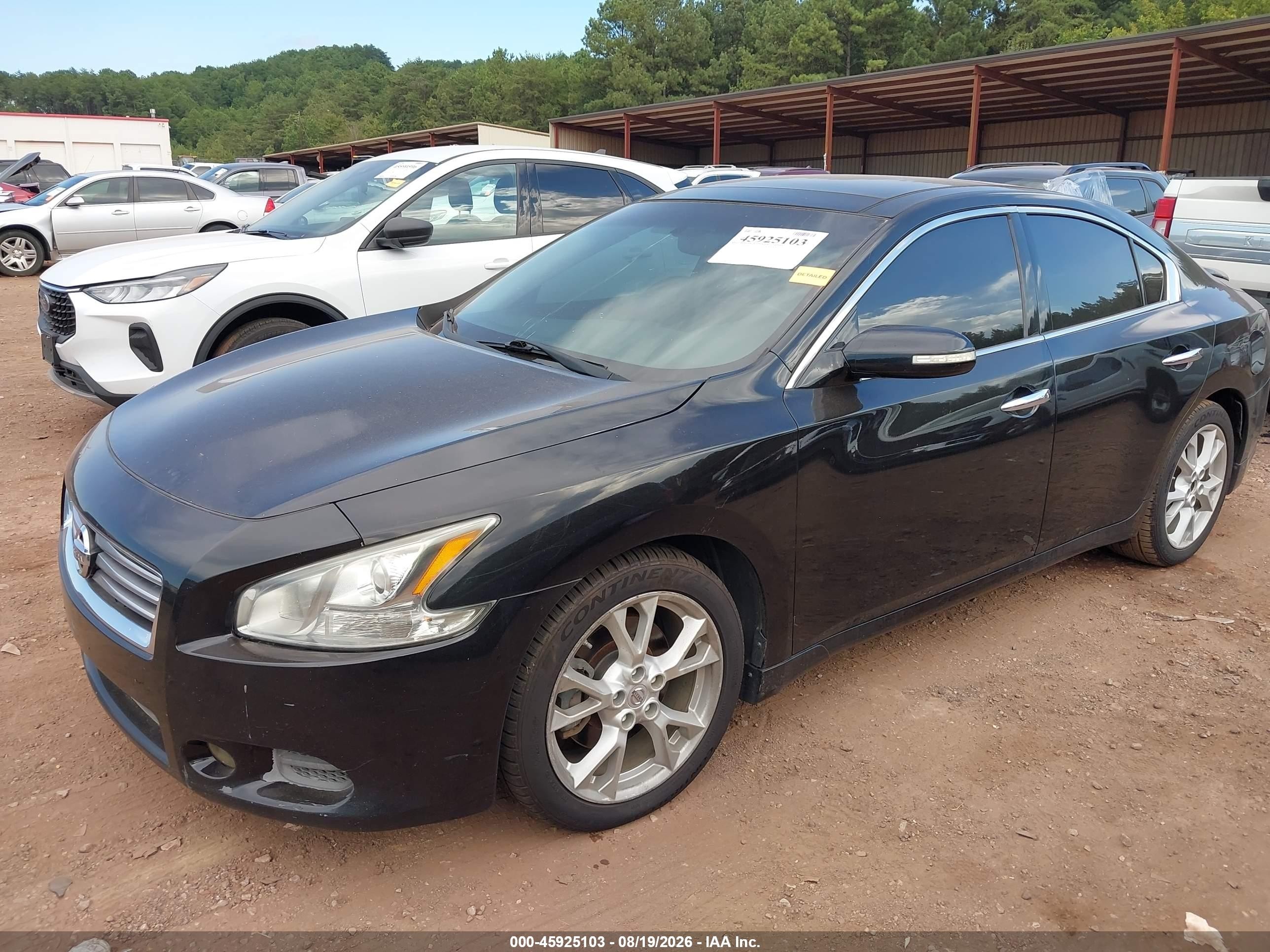 2014 Nissan Maxima S/sv Black vin: 1N4AA5AP4EC914175