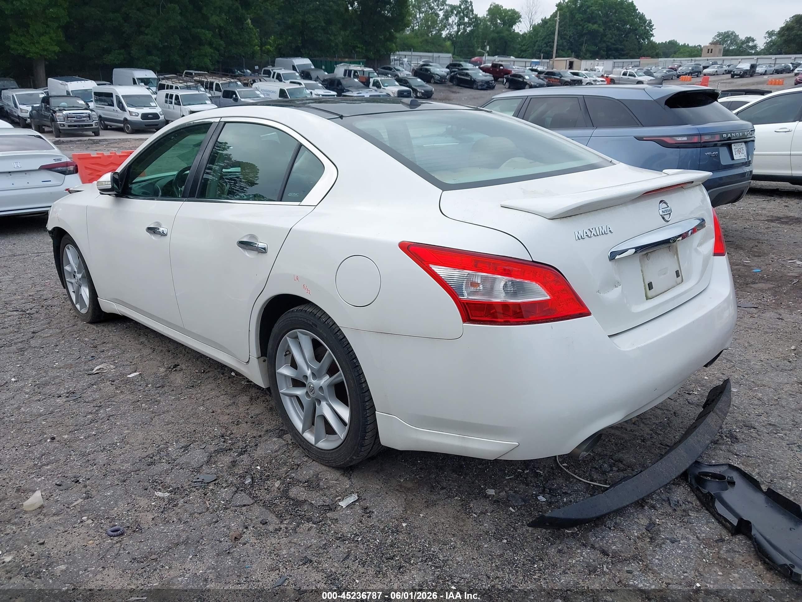 2010 Nissan Maxima 3.5 Sv White vin: 1N4AA5AP5AC835088
