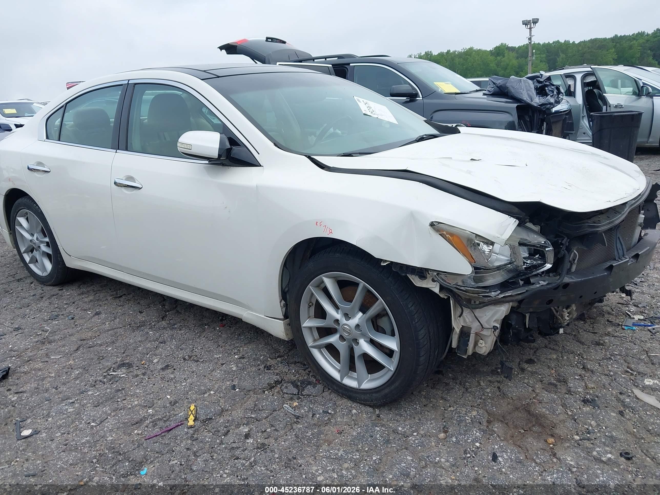 2010 Nissan Maxima 3.5 Sv White vin: 1N4AA5AP5AC835088