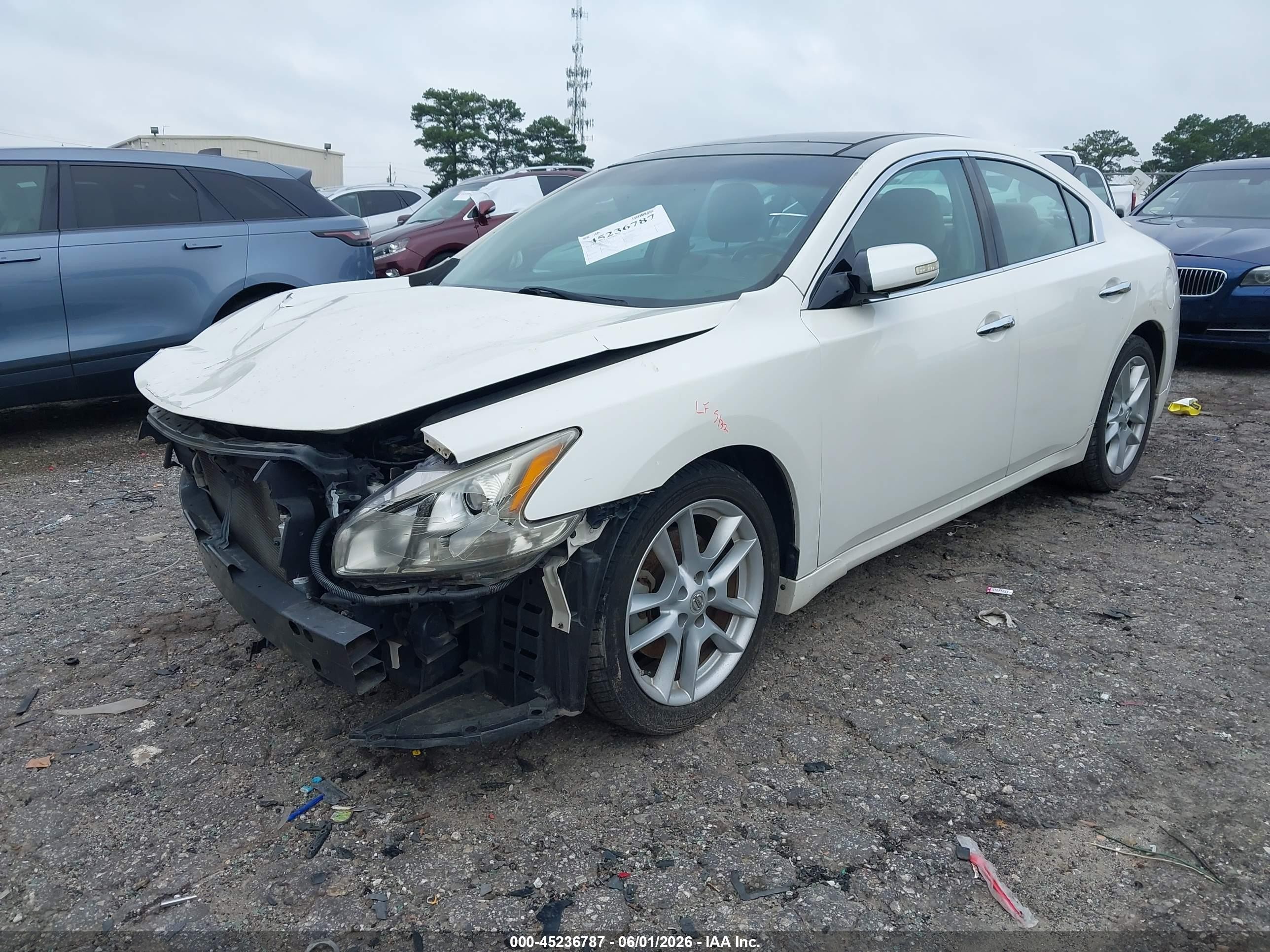 2010 Nissan Maxima 3.5 Sv White vin: 1N4AA5AP5AC835088