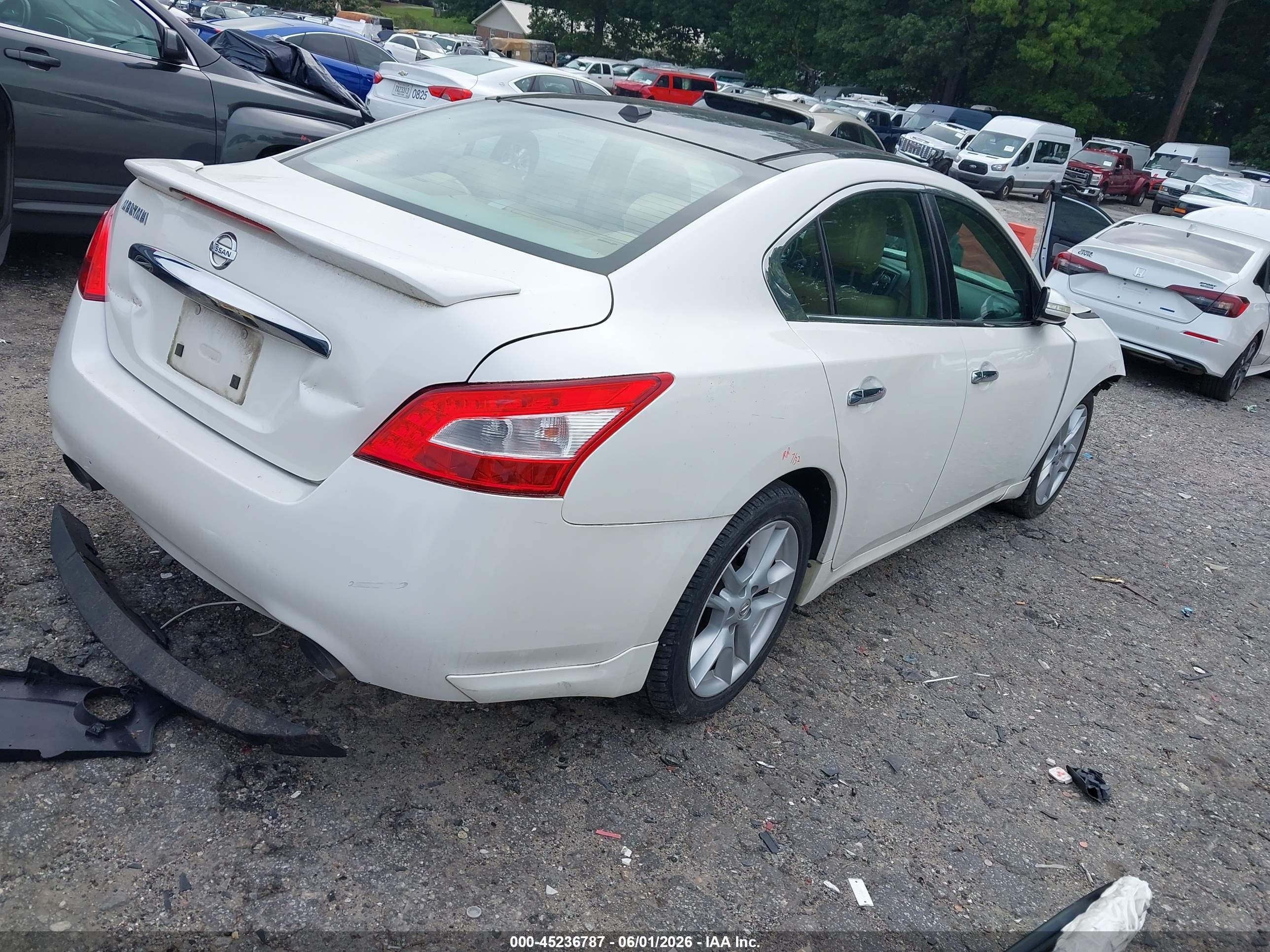 2010 Nissan Maxima 3.5 Sv White vin: 1N4AA5AP5AC835088