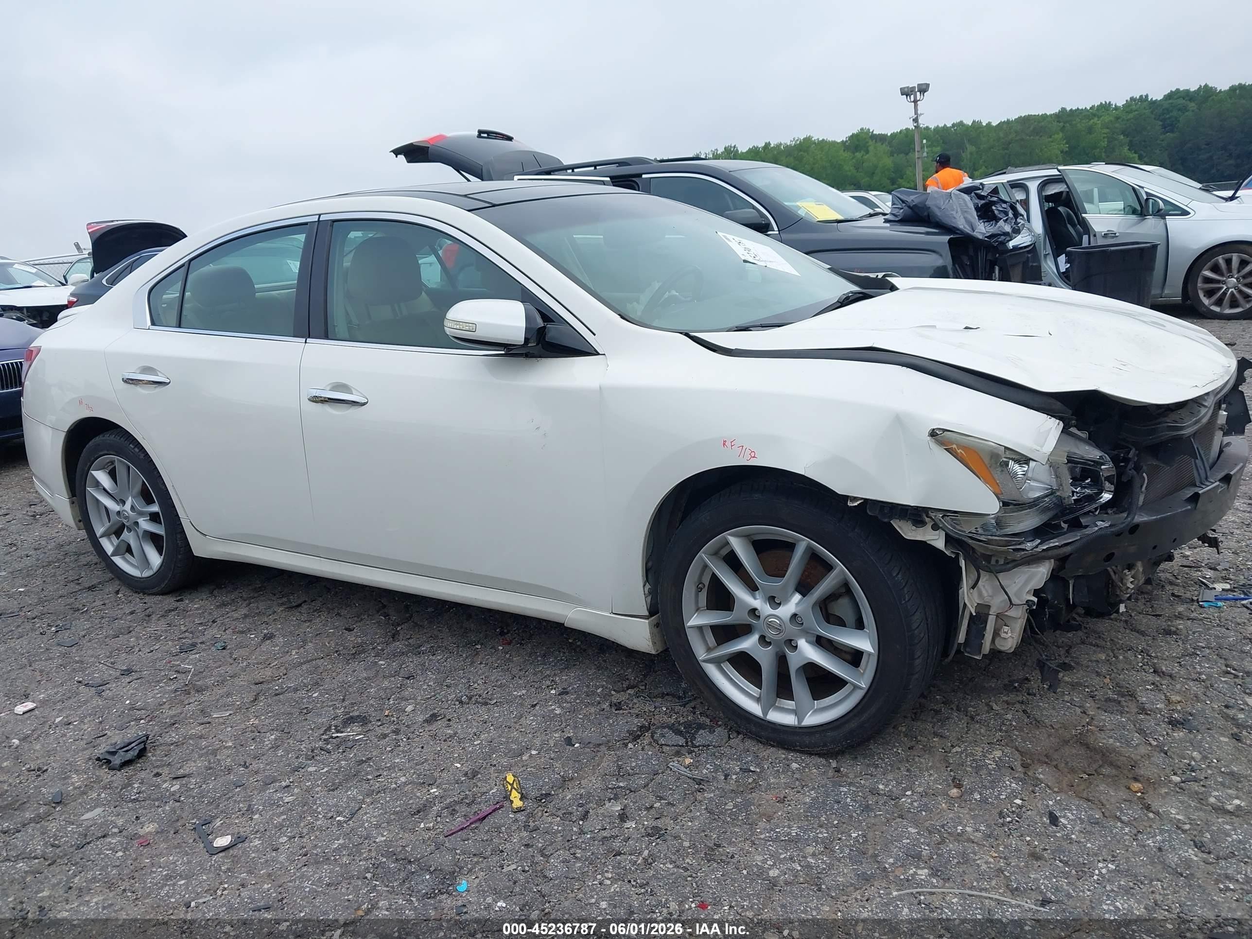 2010 Nissan Maxima 3.5 Sv White vin: 1N4AA5AP5AC835088