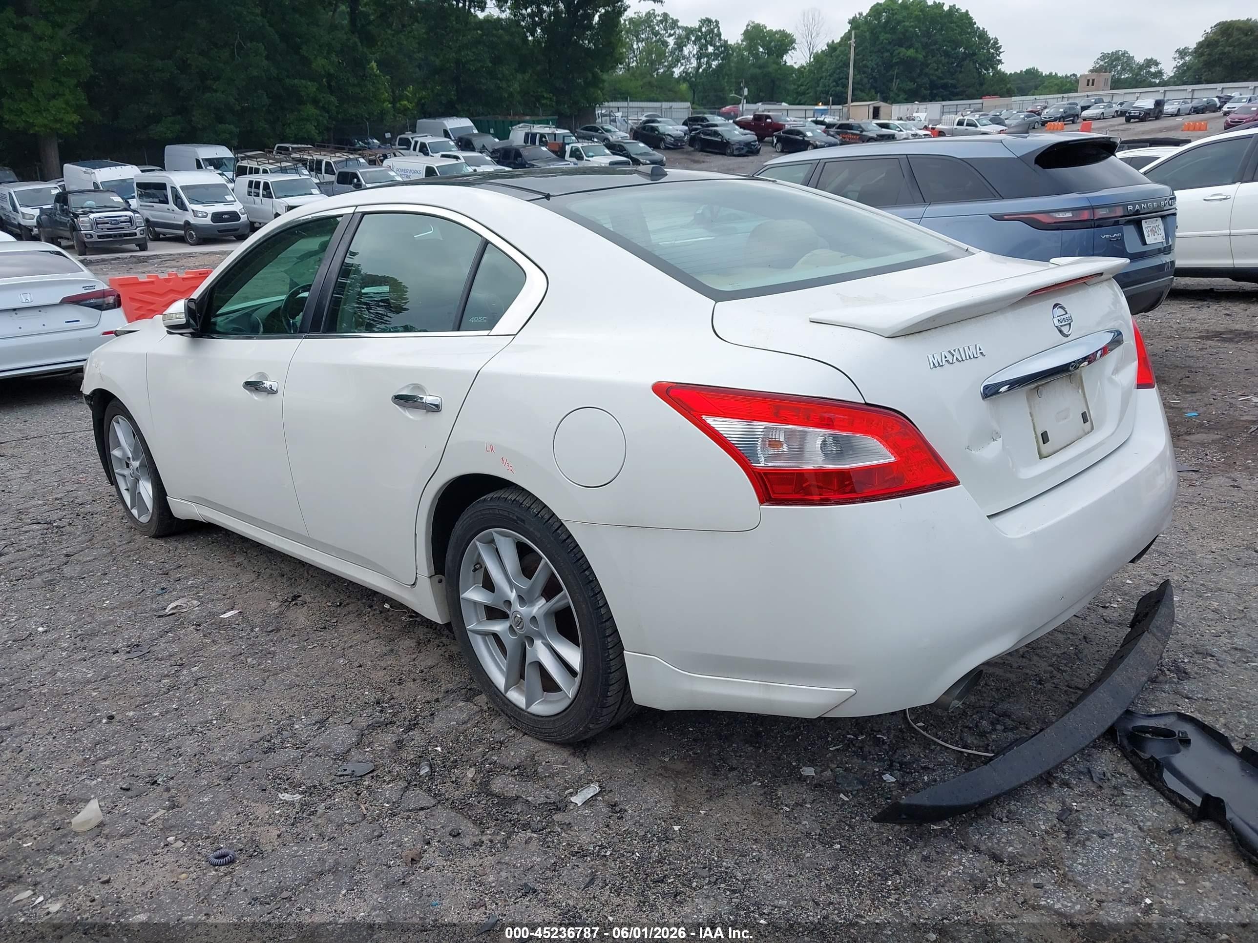 2010 Nissan Maxima 3.5 Sv White vin: 1N4AA5AP5AC835088