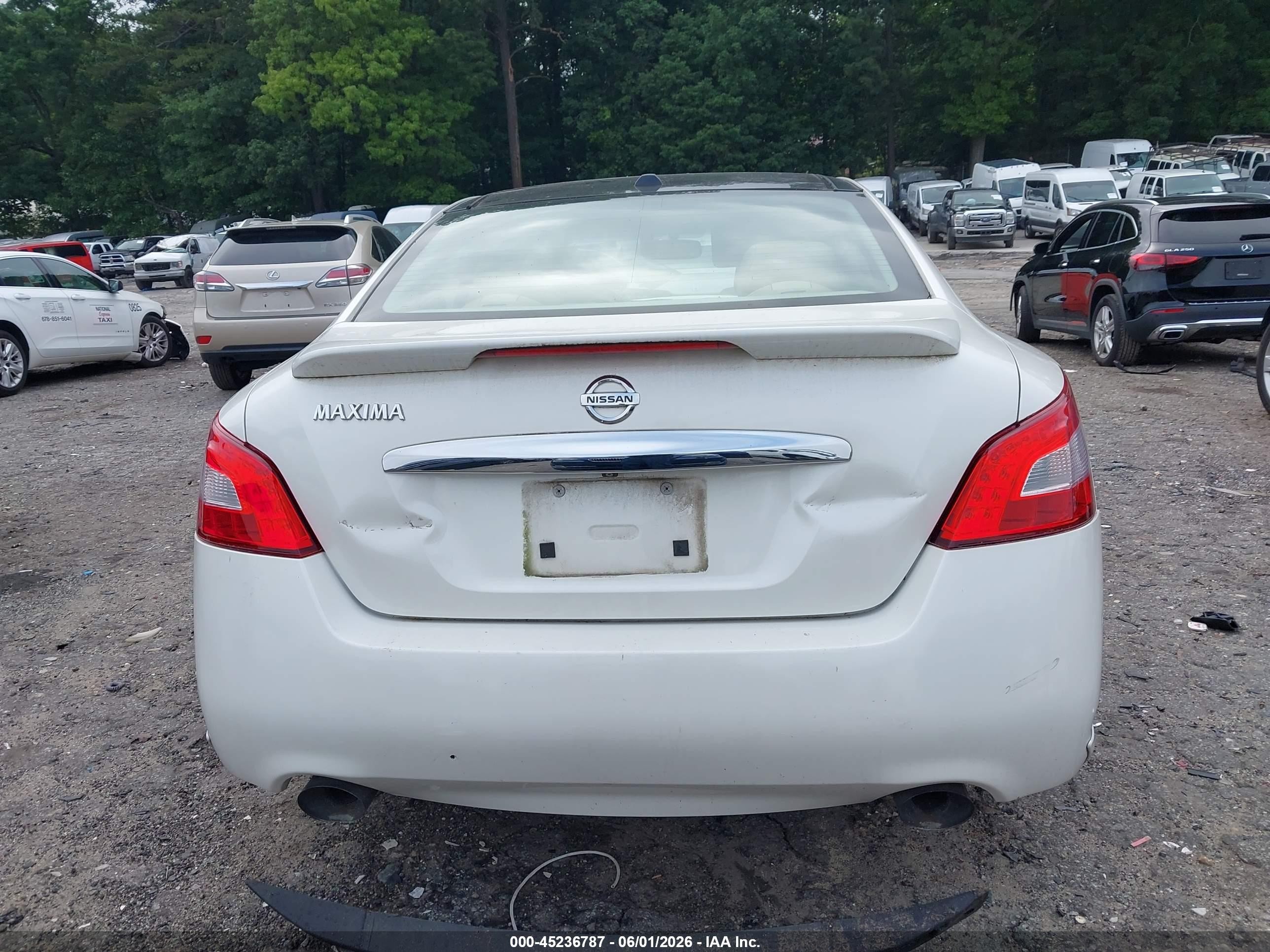2010 Nissan Maxima 3.5 Sv White vin: 1N4AA5AP5AC835088