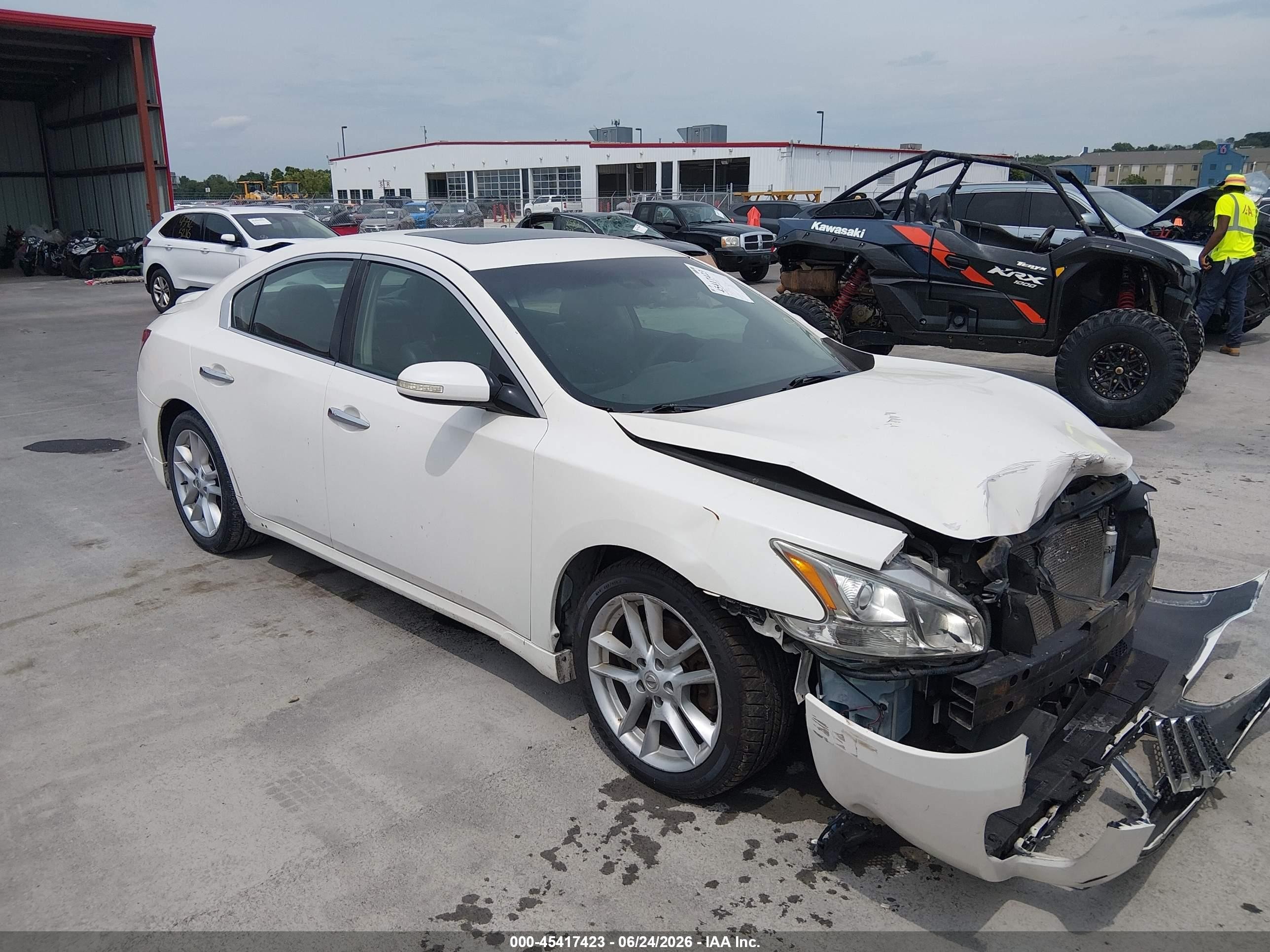 2010 Nissan Maxima 3.5 Sv White vin: 1N4AA5AP5AC843272