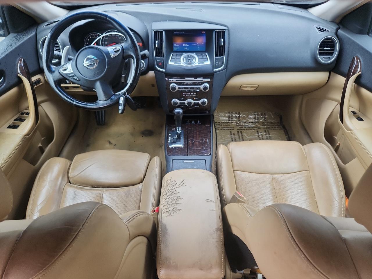 2010 Nissan Maxima 3.5 S Blue vin: 1N4AA5AP5AC844437 Damage: Console Cover, Torn, 7 To 8 Inches