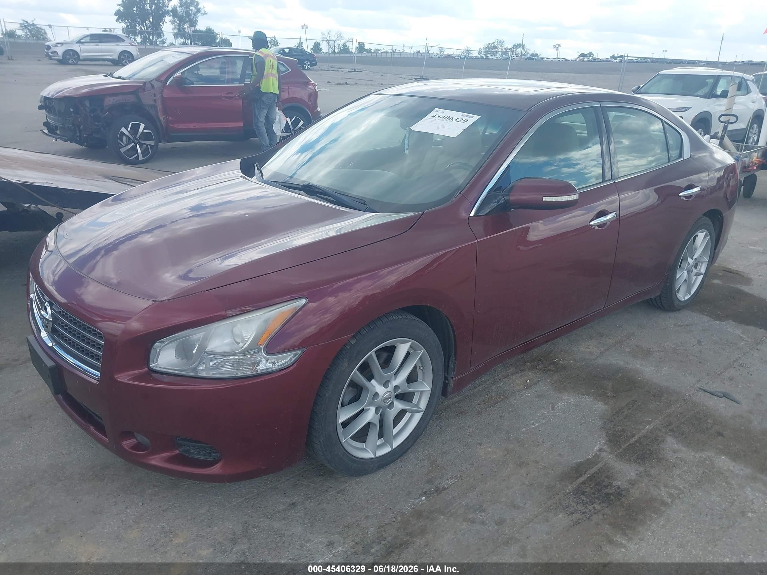 2010 Nissan Maxima 3.5 Sv Red vin: 1N4AA5AP5AC850691