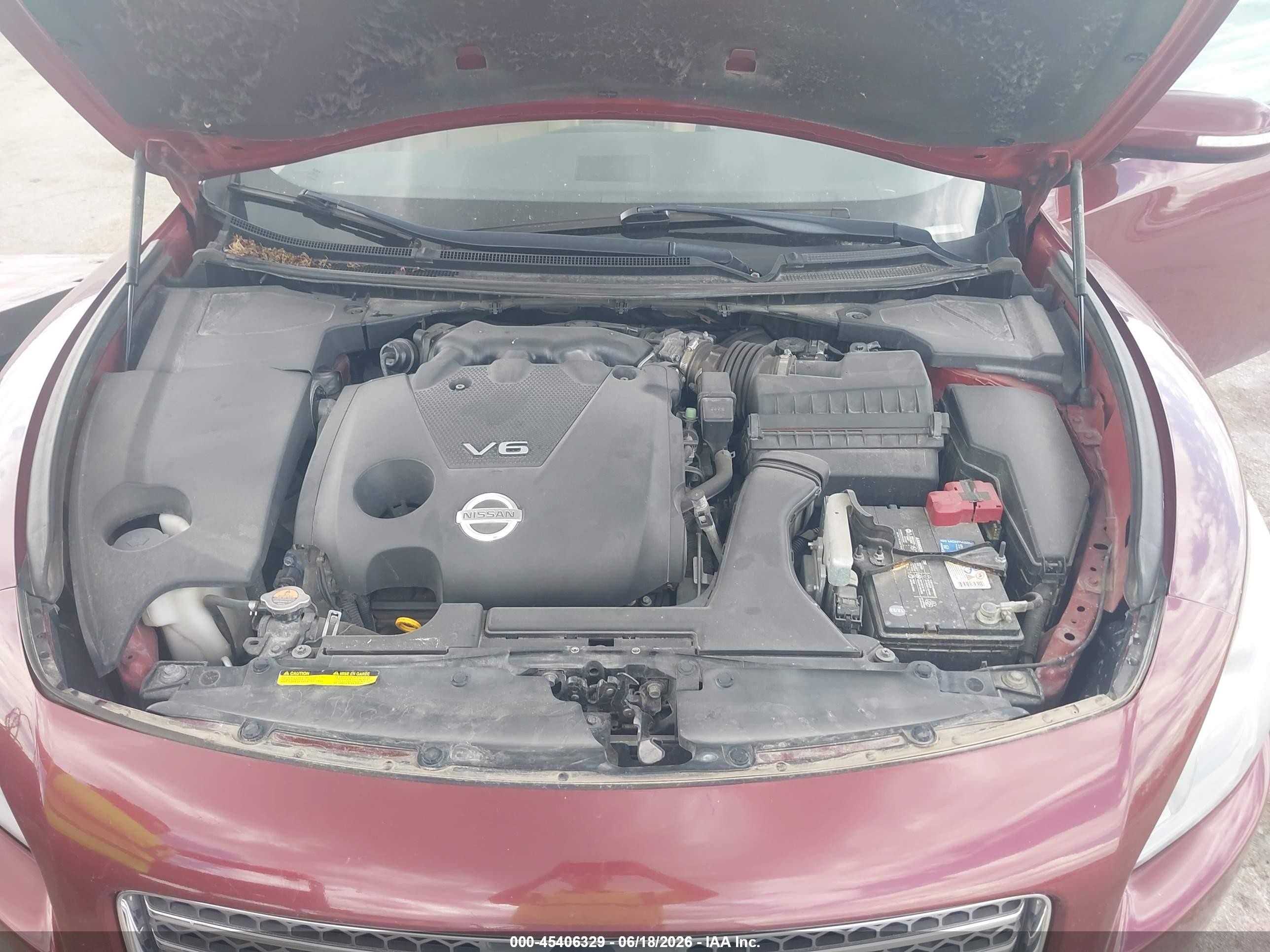2010 Nissan Maxima 3.5 Sv Red vin: 1N4AA5AP5AC850691