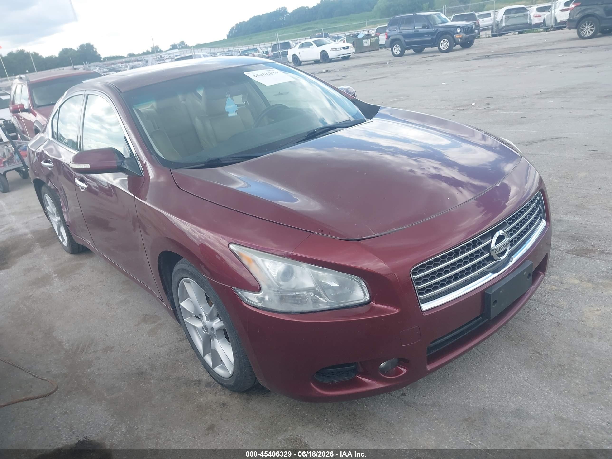 2010 Nissan Maxima 3.5 Sv Red vin: 1N4AA5AP5AC850691