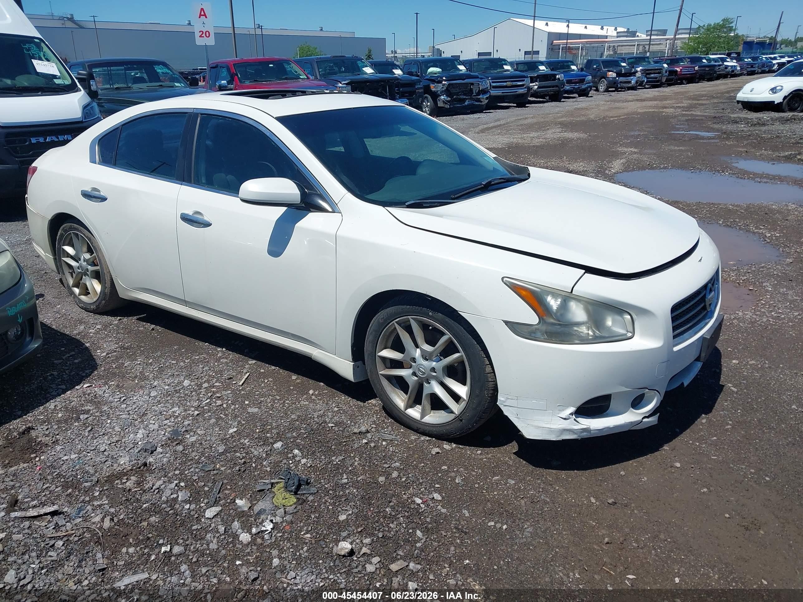 2011 Nissan Maxima 3.5 S White vin: 1N4AA5AP5BC809785