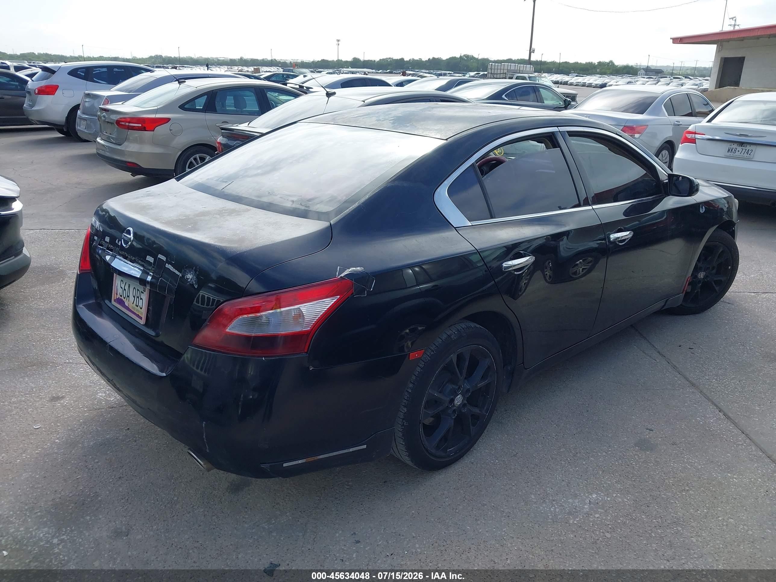 2011 Nissan Maxima 3.5 S Black vin: 1N4AA5AP5BC813321