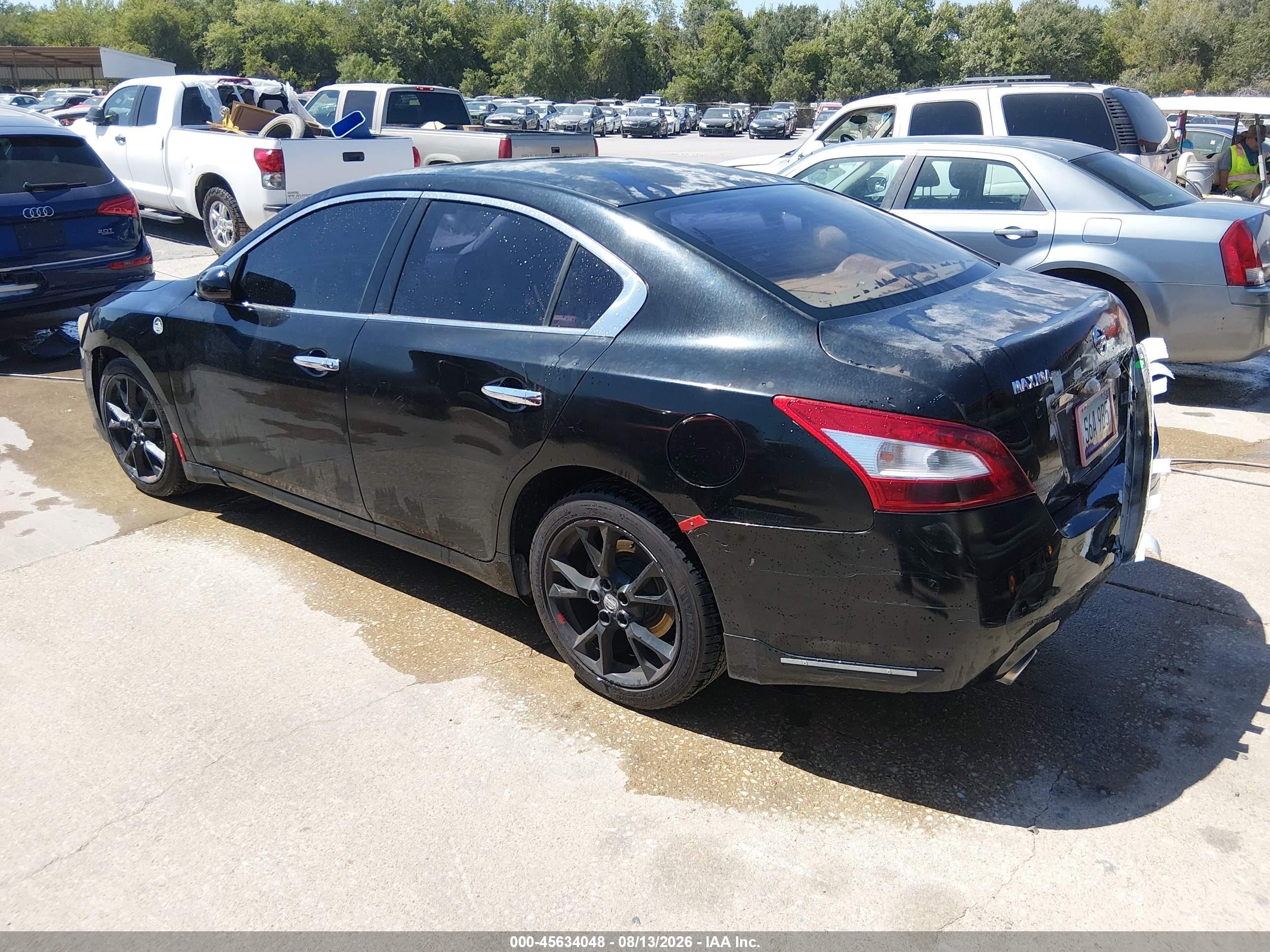 2011 Nissan Maxima 3.5 S Black vin: 1N4AA5AP5BC813321