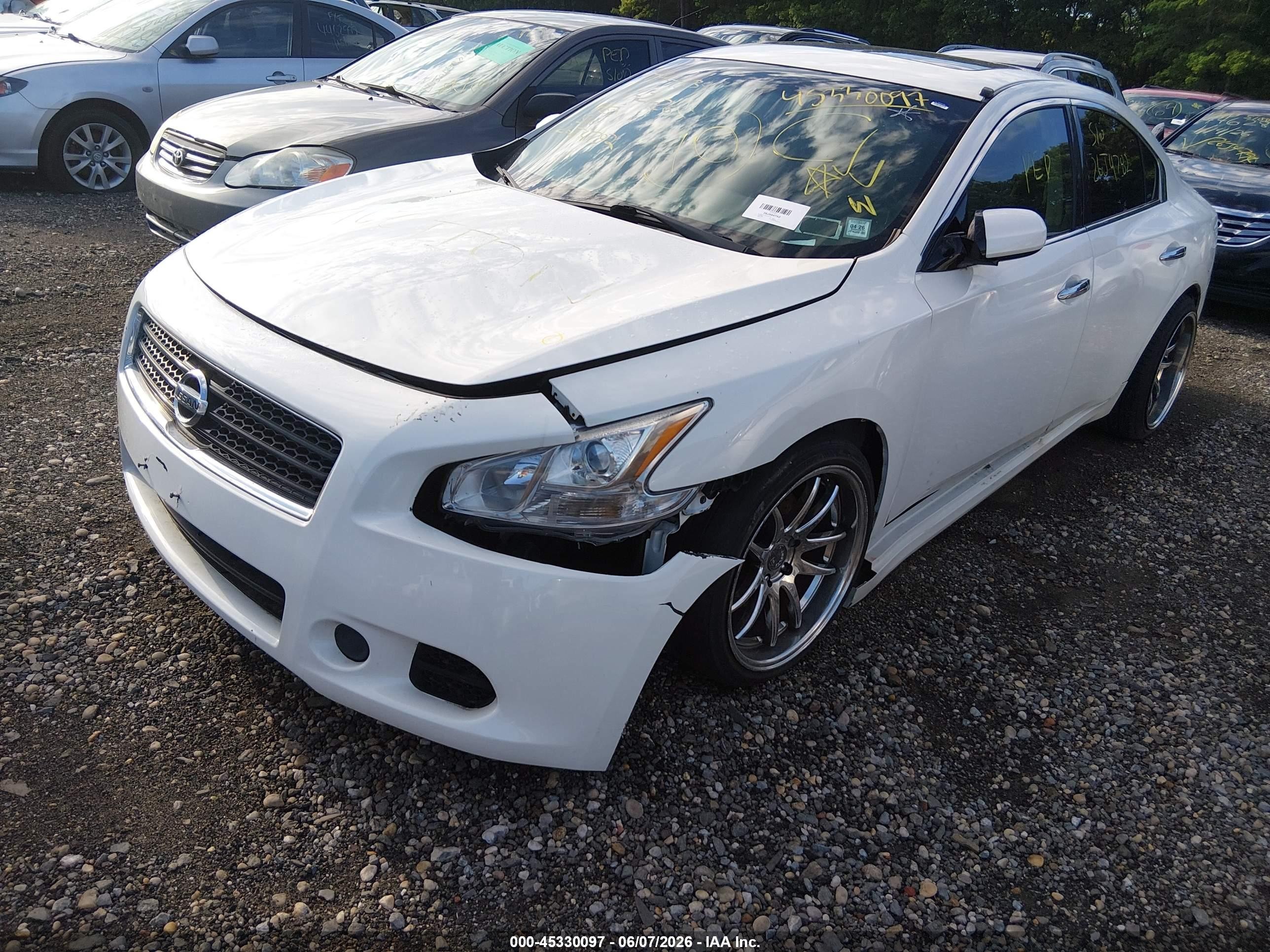 2011 Nissan Maxima 3.5 S White vin: 1N4AA5AP5BC823766