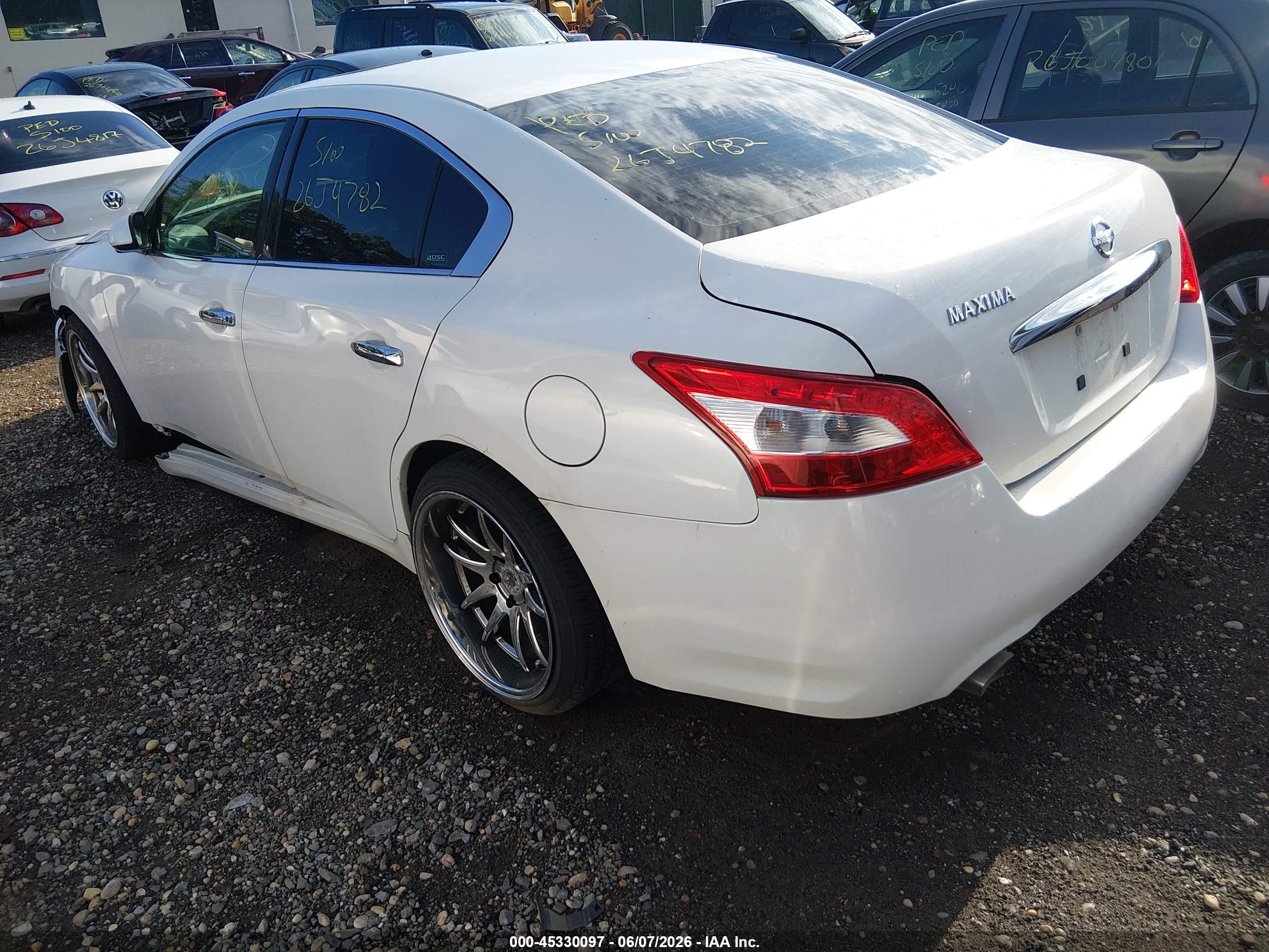 2011 Nissan Maxima 3.5 S White vin: 1N4AA5AP5BC823766