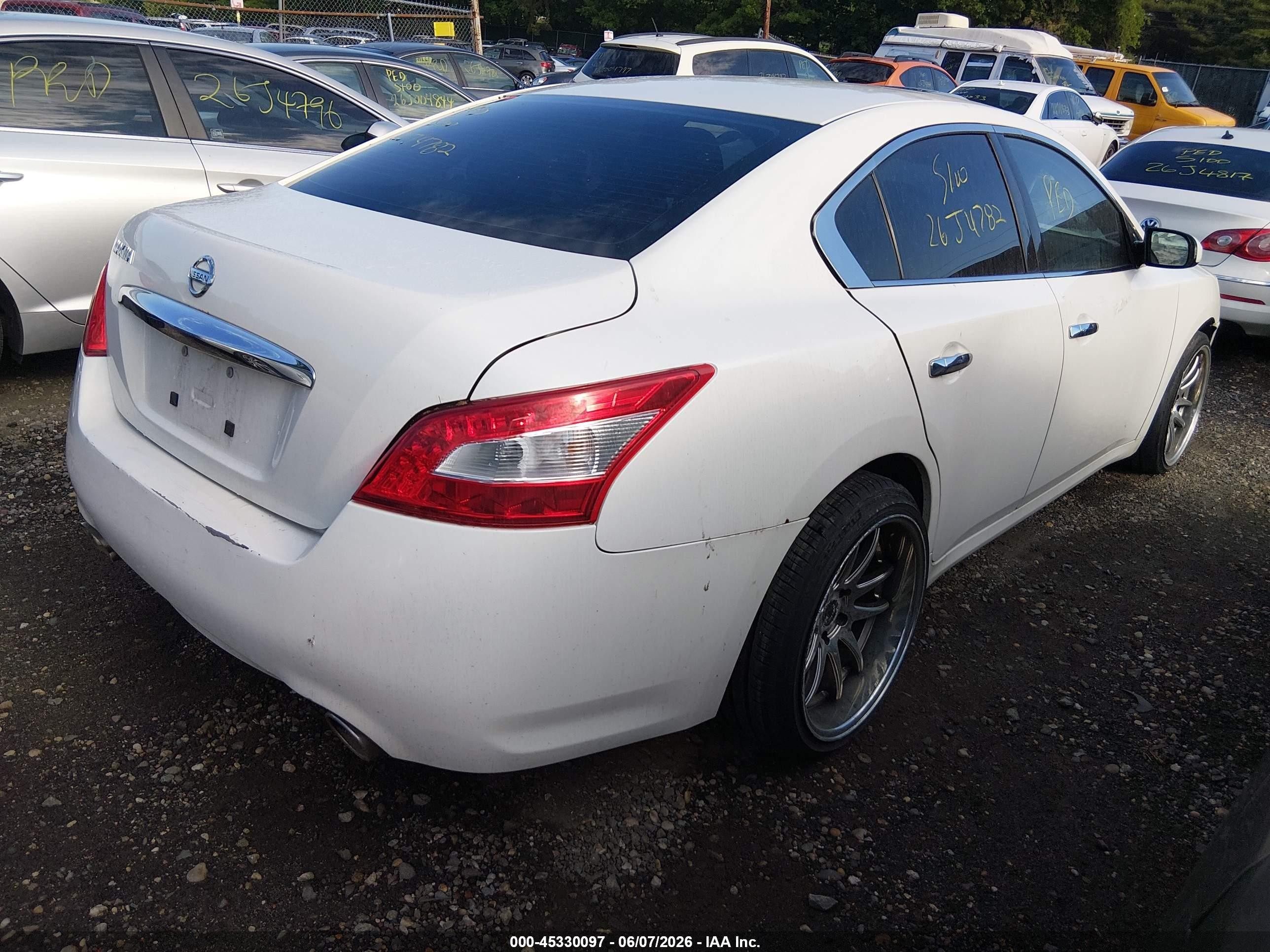 2011 Nissan Maxima 3.5 S White vin: 1N4AA5AP5BC823766