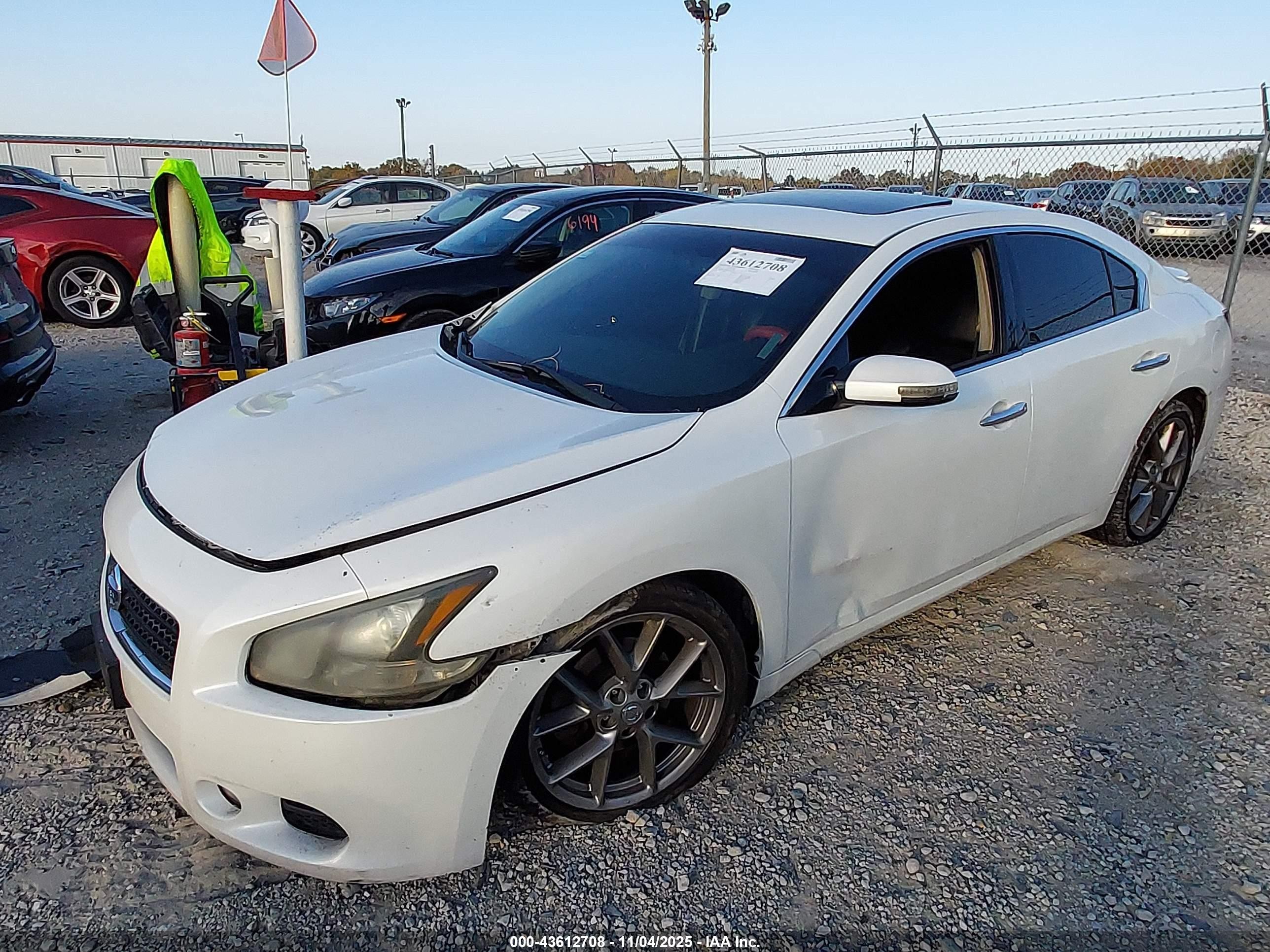 2011 Nissan Maxima 3.5 Sv White vin: 1N4AA5AP5BC862129