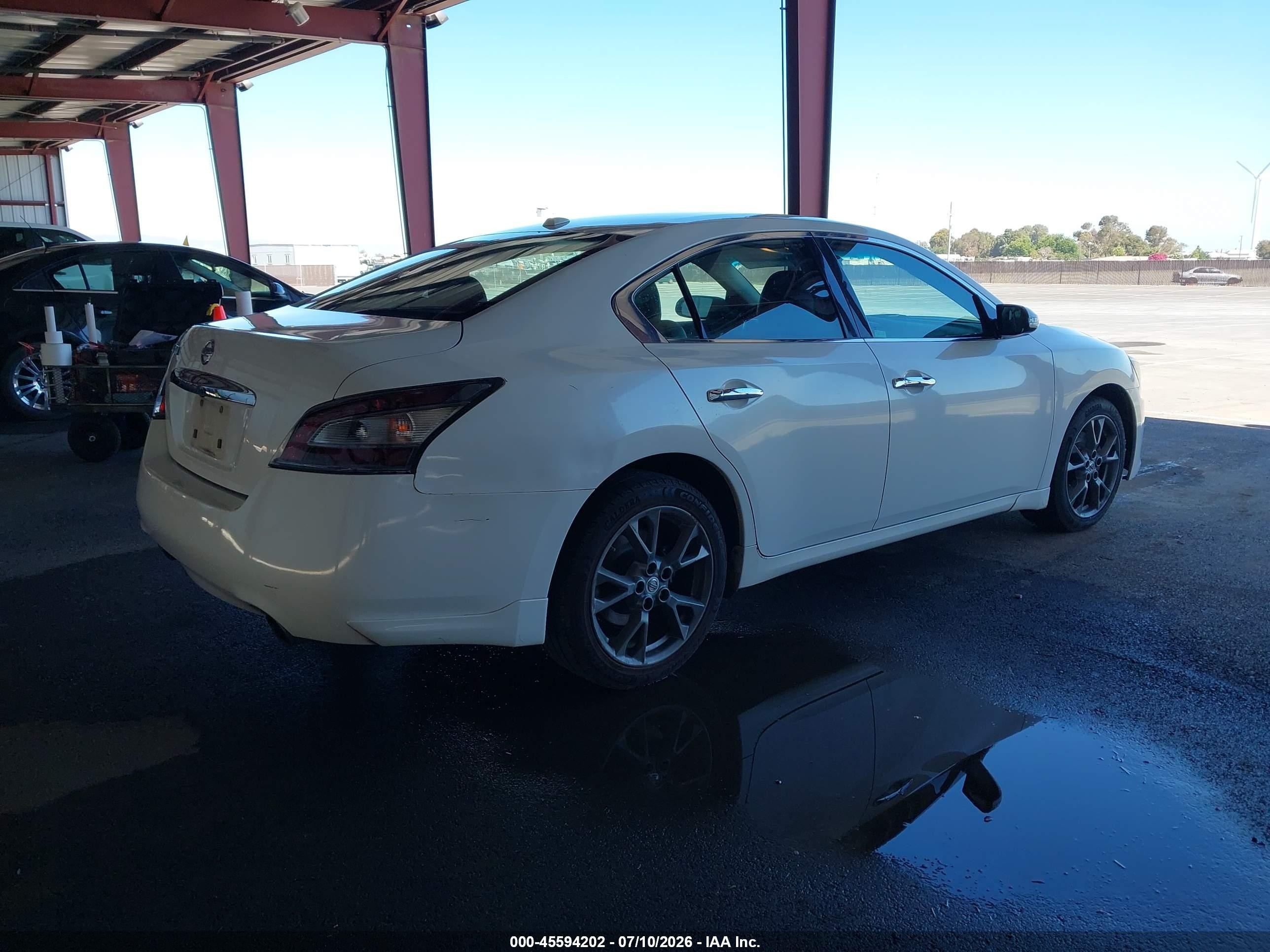 2012 Nissan Maxima 3.5 Sv White vin: 1N4AA5AP5CC807262