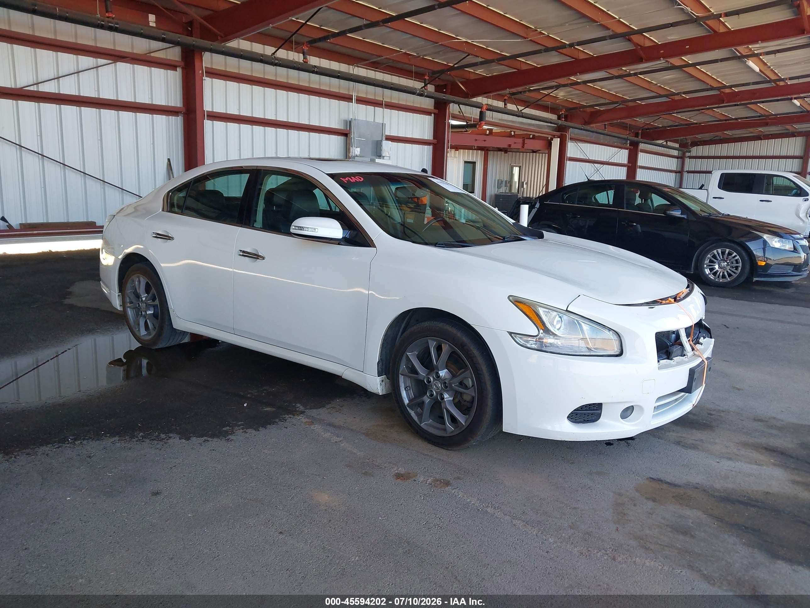 2012 Nissan Maxima 3.5 Sv White vin: 1N4AA5AP5CC807262