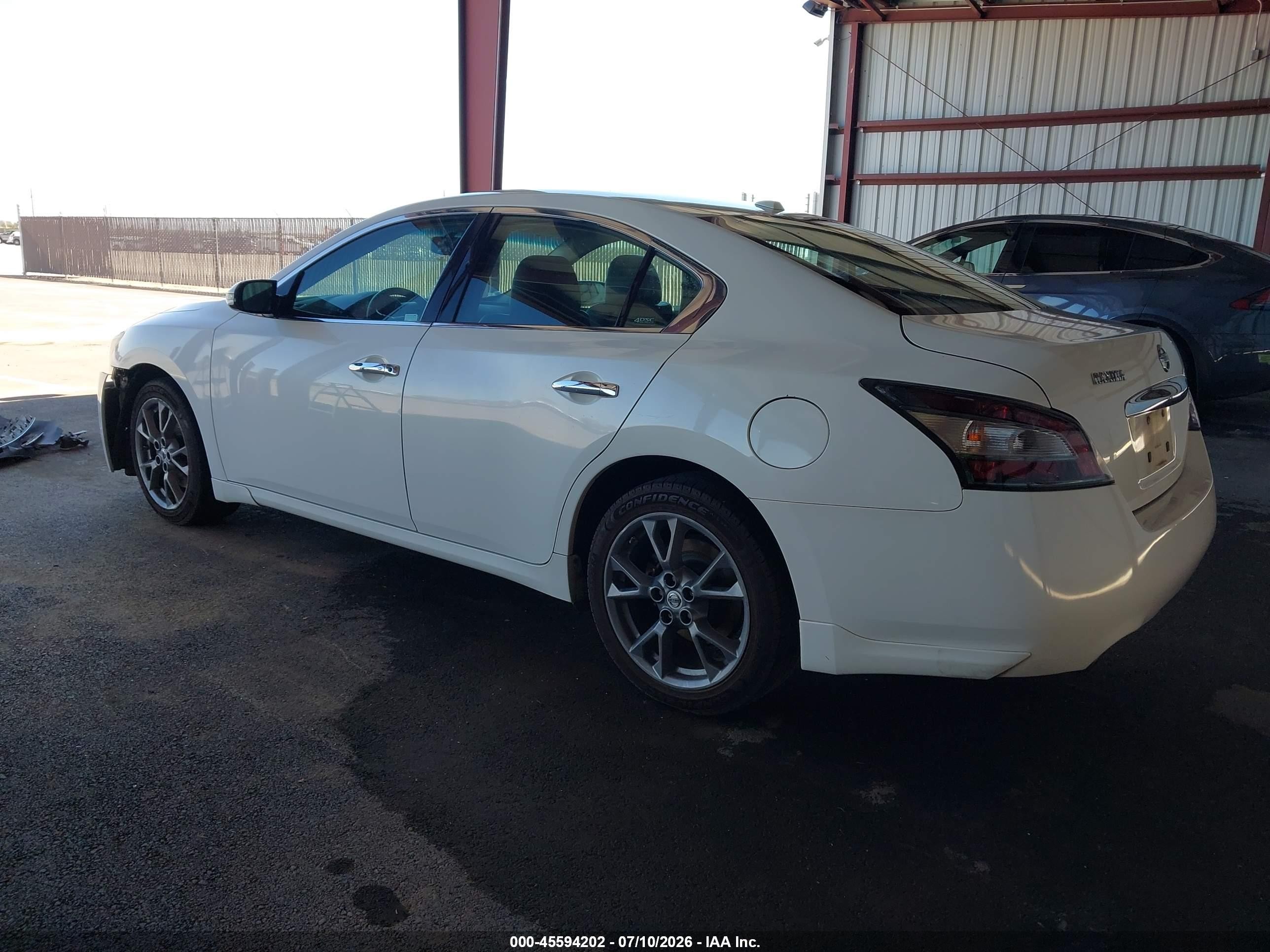 2012 Nissan Maxima 3.5 Sv White vin: 1N4AA5AP5CC807262