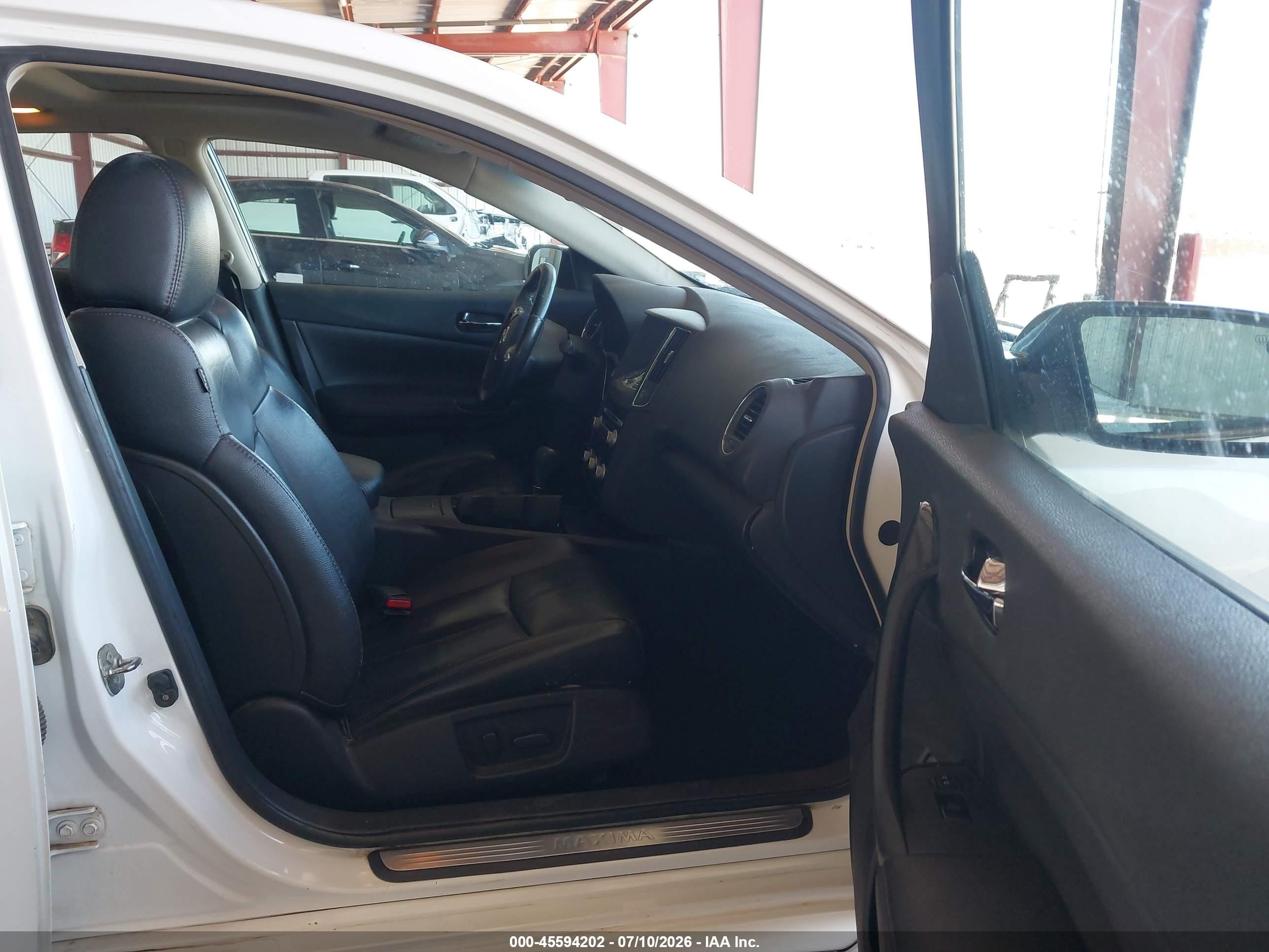 2012 Nissan Maxima 3.5 Sv White vin: 1N4AA5AP5CC807262