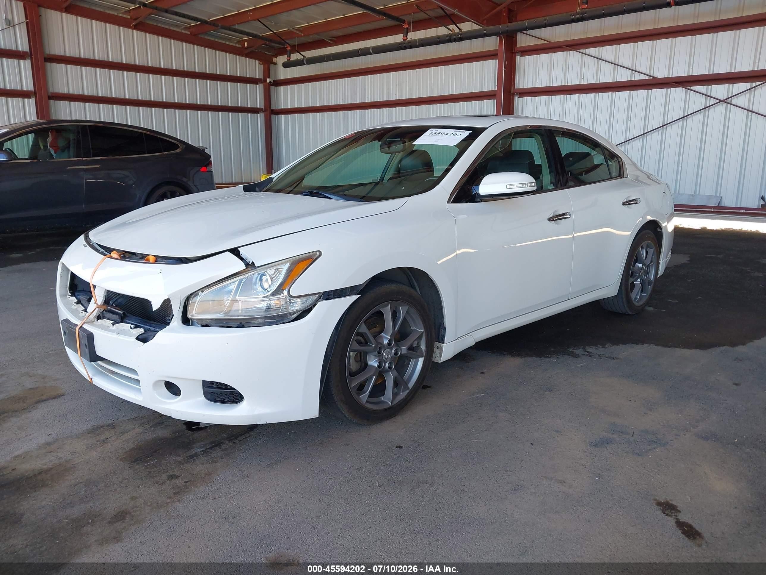 2012 Nissan Maxima 3.5 Sv White vin: 1N4AA5AP5CC807262