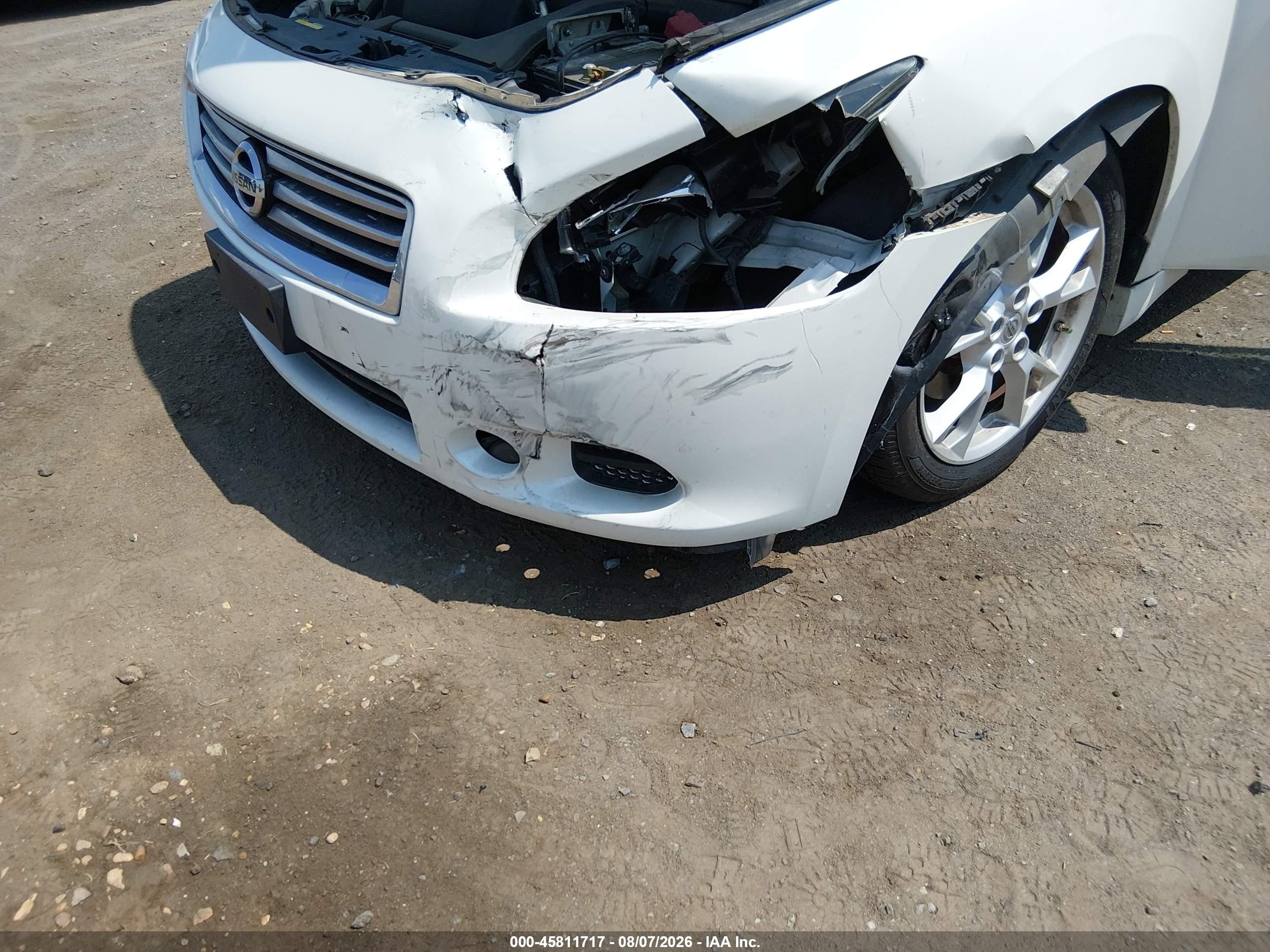 2012 Nissan Maxima 3.5 Sv White vin: 1N4AA5AP5CC807651