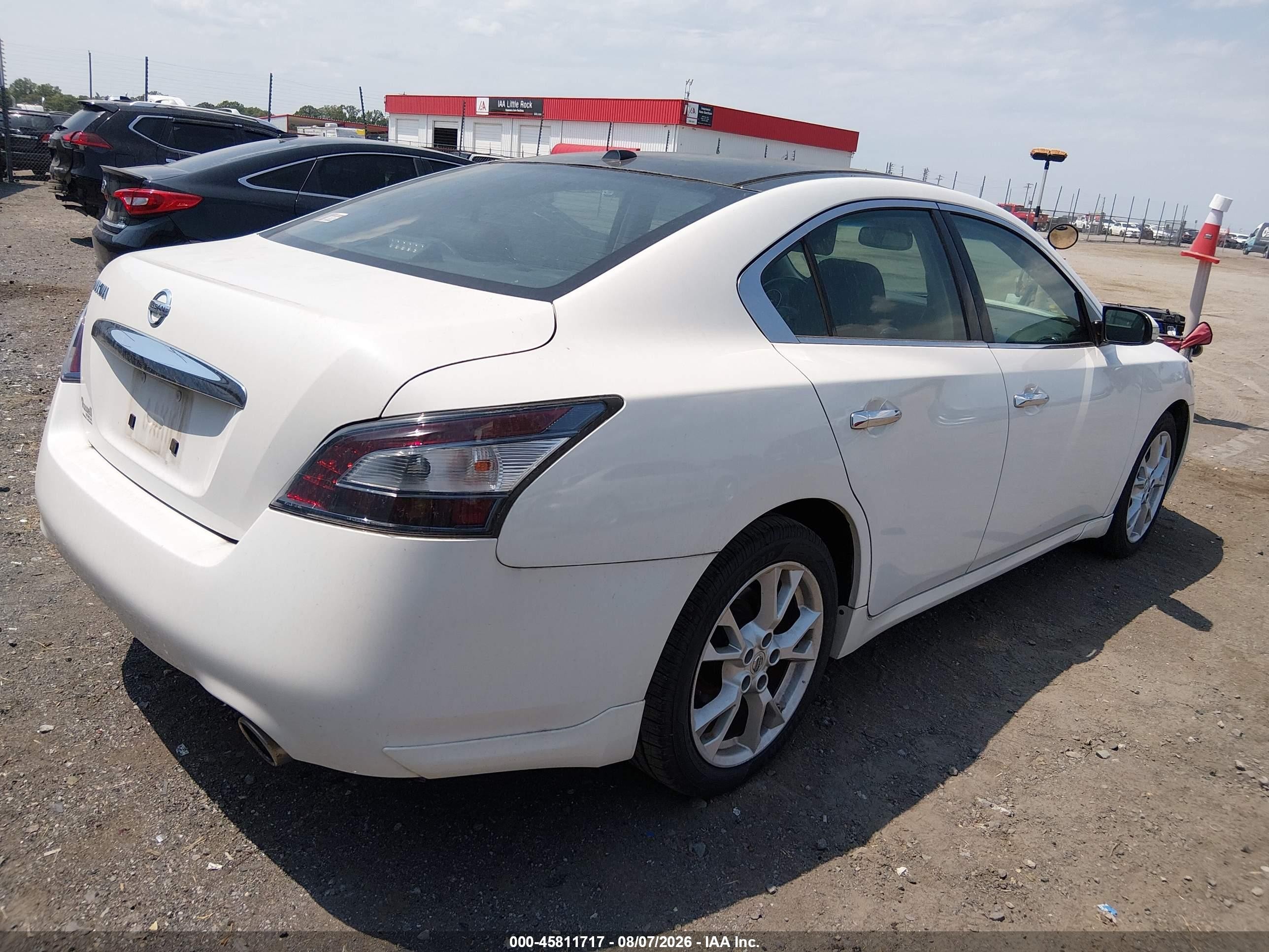 2012 Nissan Maxima 3.5 Sv White vin: 1N4AA5AP5CC807651