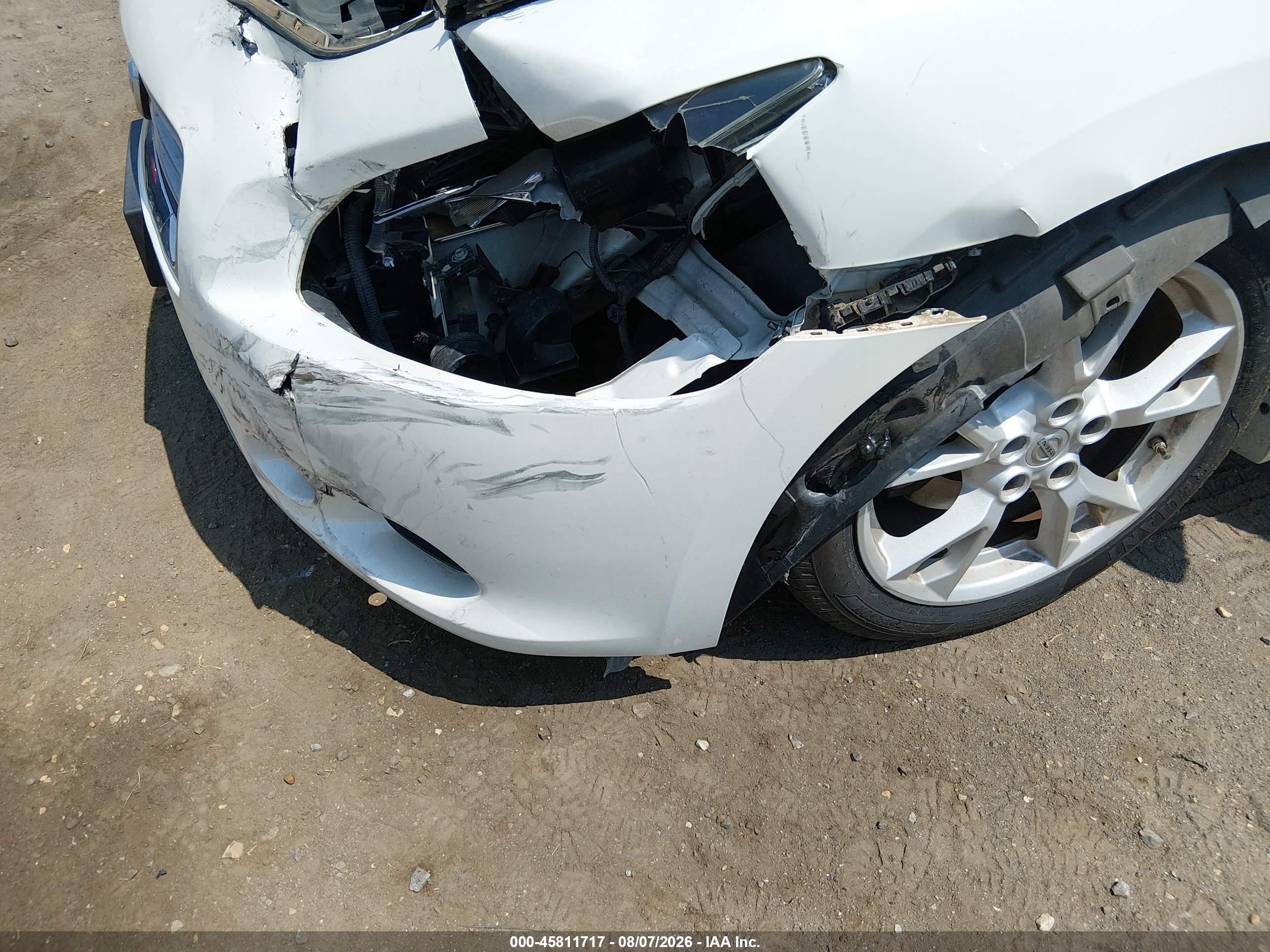 2012 Nissan Maxima 3.5 Sv White vin: 1N4AA5AP5CC807651