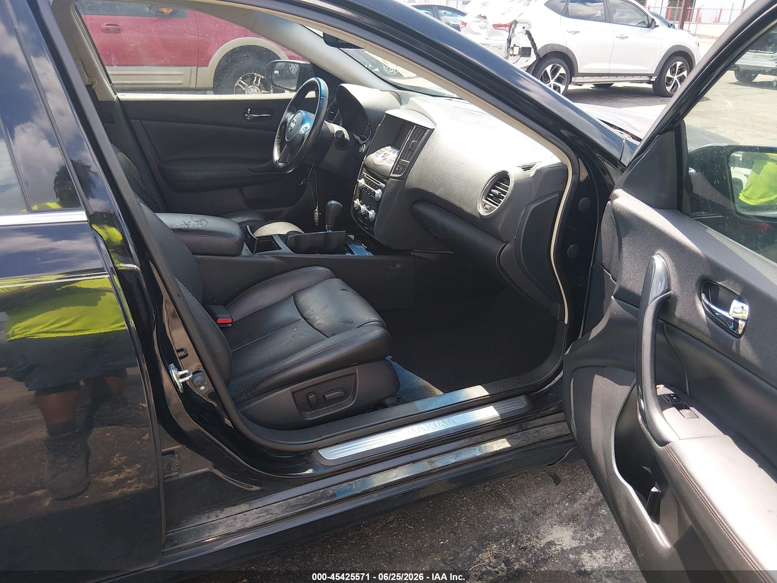 2012 Nissan Maxima 3.5 Sv Black vin: 1N4AA5AP5CC808847
