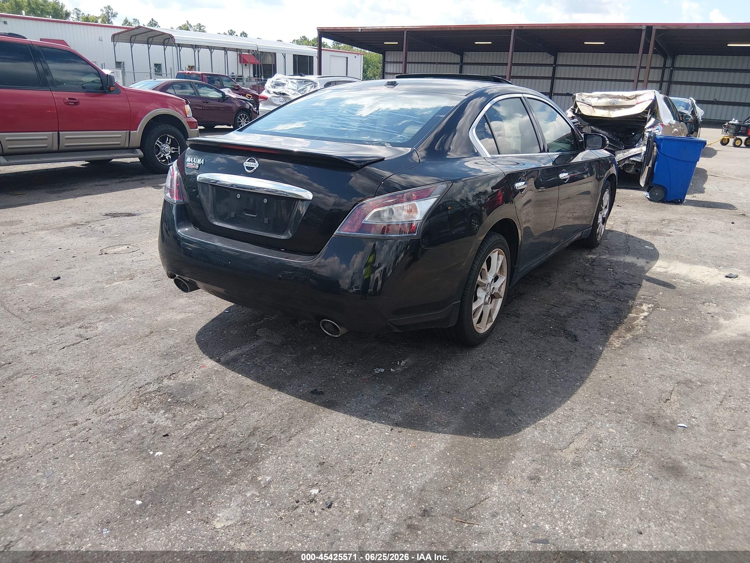2012 Nissan Maxima 3.5 Sv Black vin: 1N4AA5AP5CC808847