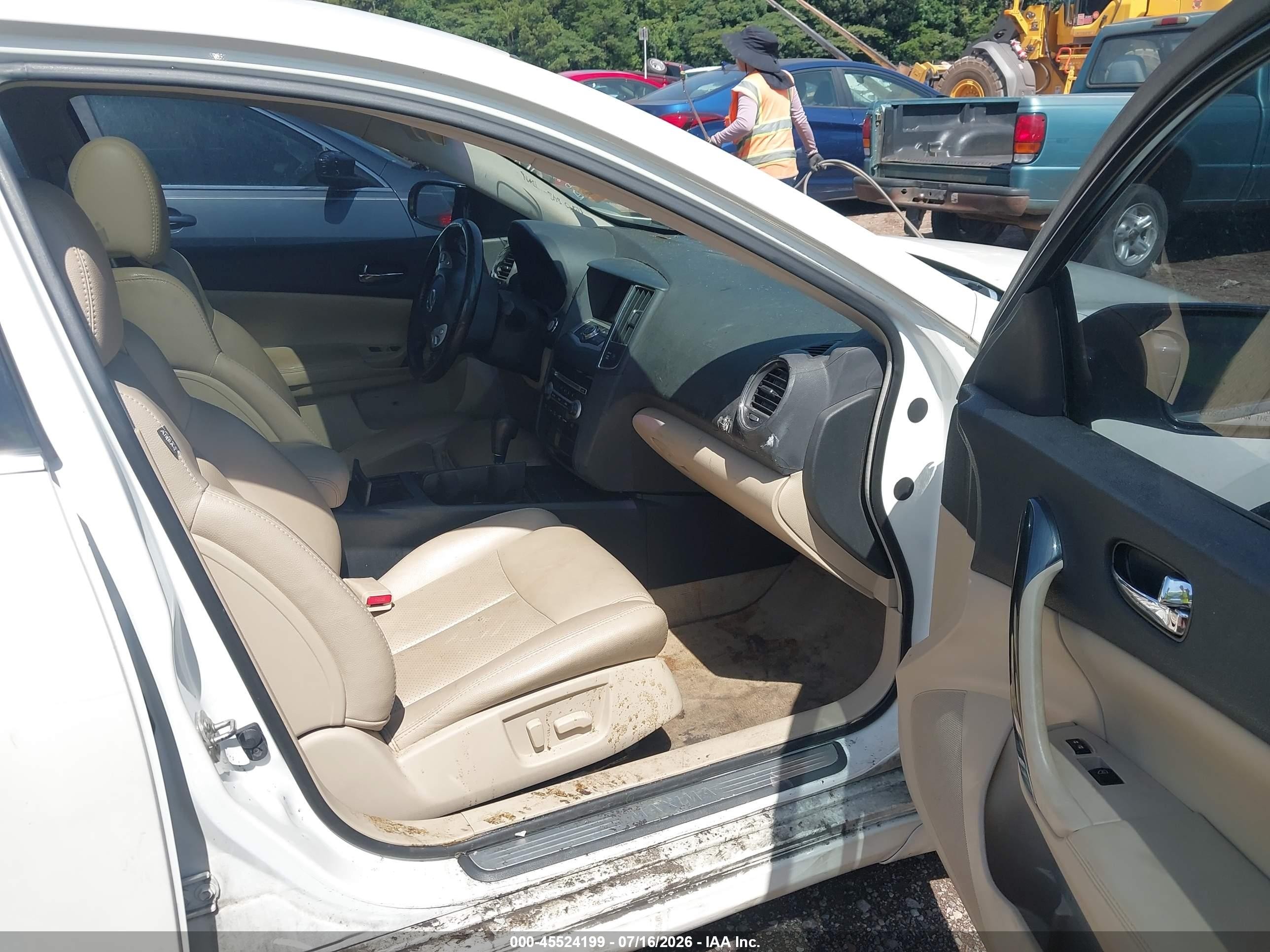 2012 Nissan Maxima 3.5 Sv White vin: 1N4AA5AP5CC811425