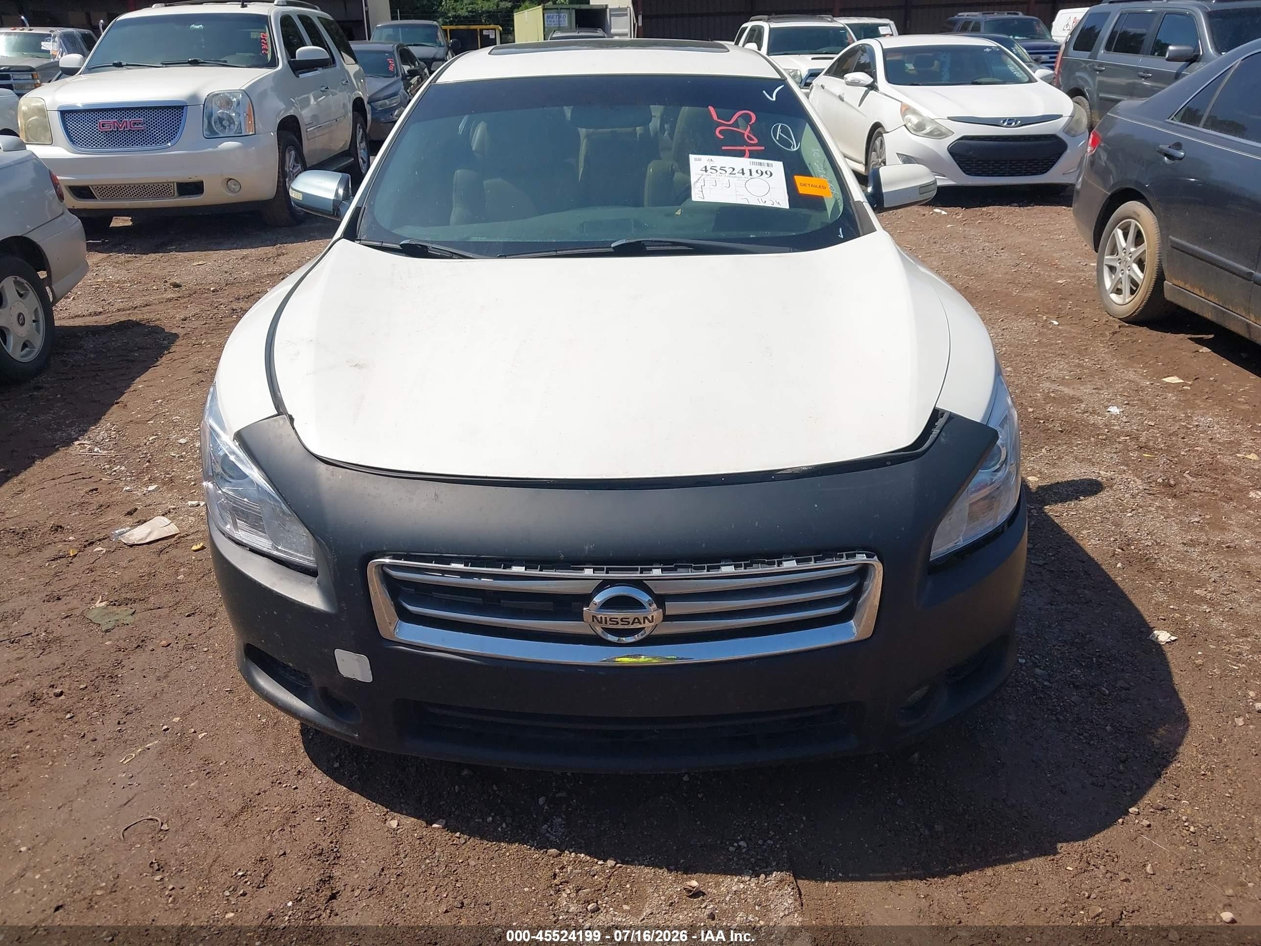 2012 Nissan Maxima 3.5 Sv White vin: 1N4AA5AP5CC811425
