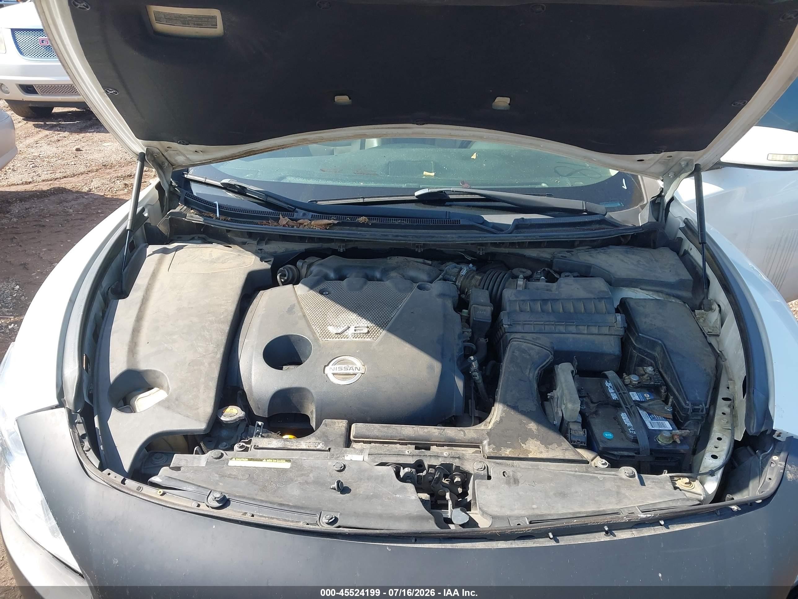 2012 Nissan Maxima 3.5 Sv White vin: 1N4AA5AP5CC811425