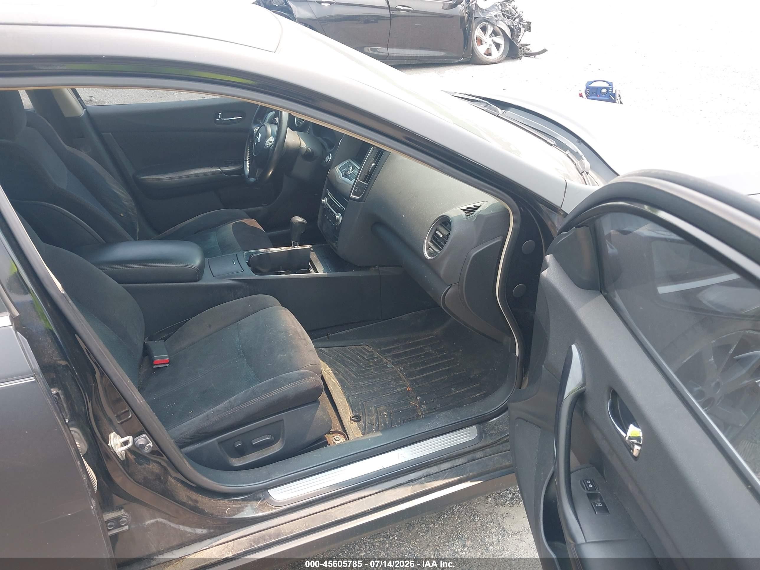 2012 Nissan Maxima 3.5 S Black vin: 1N4AA5AP5CC820867