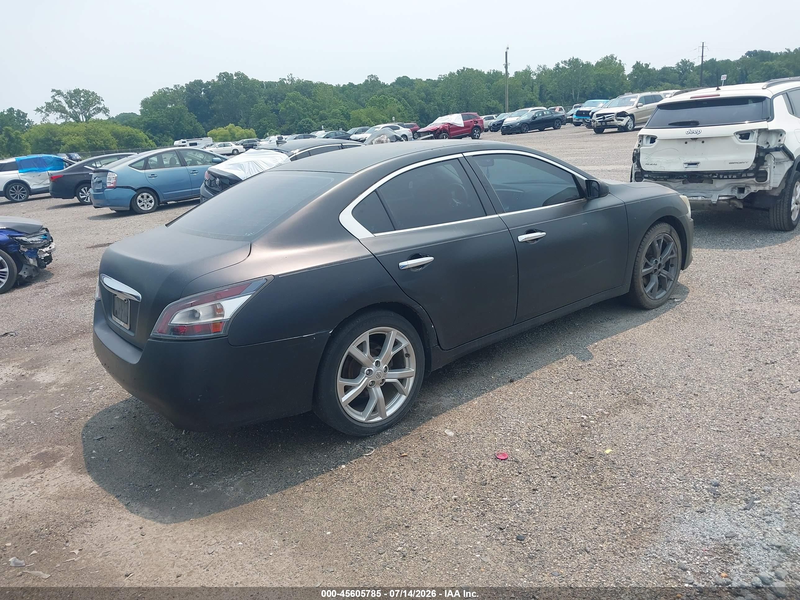 2012 Nissan Maxima 3.5 S Black vin: 1N4AA5AP5CC820867