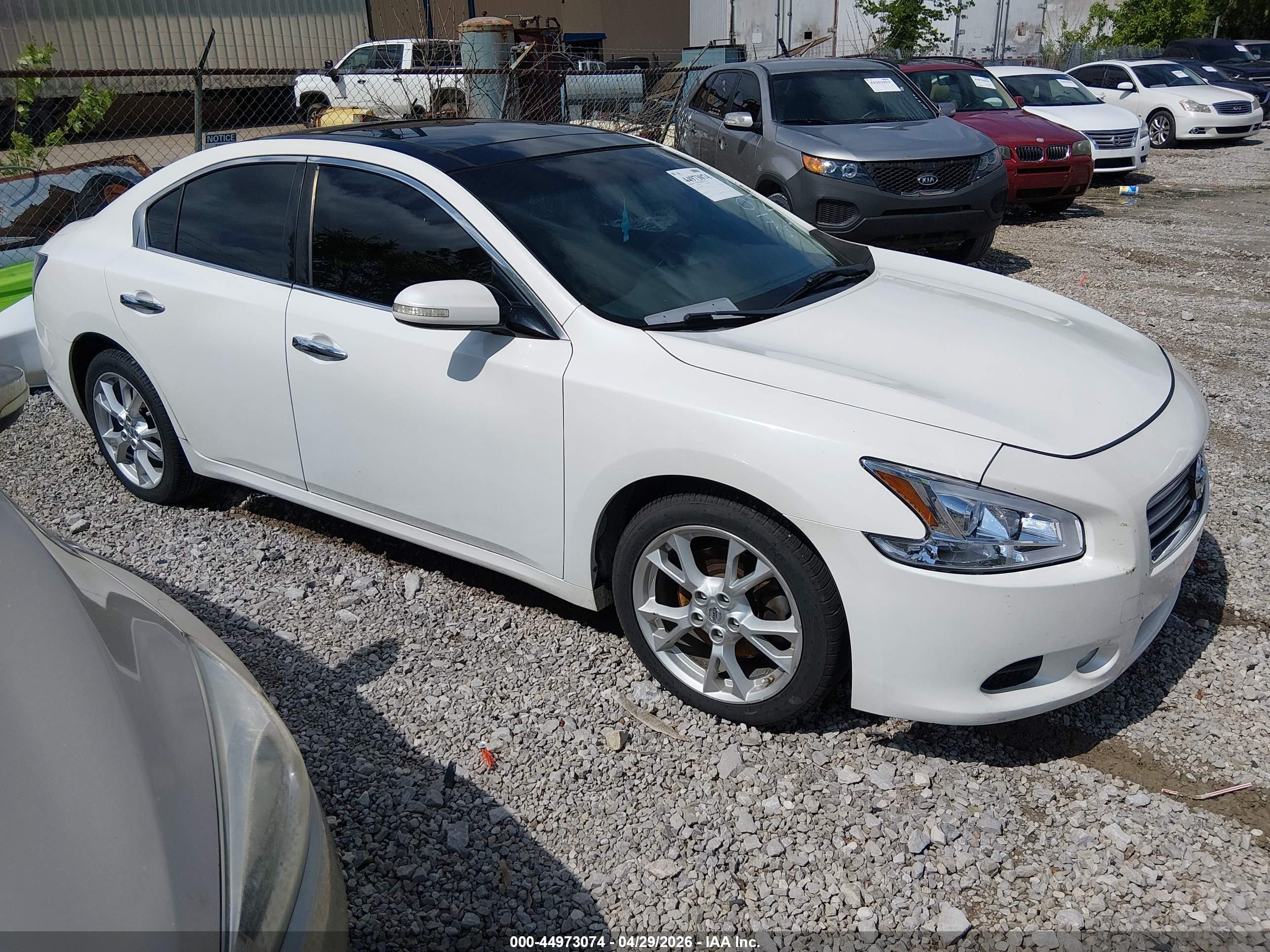 2012 Nissan Maxima 3.5 Sv White vin: 1N4AA5AP5CC840567