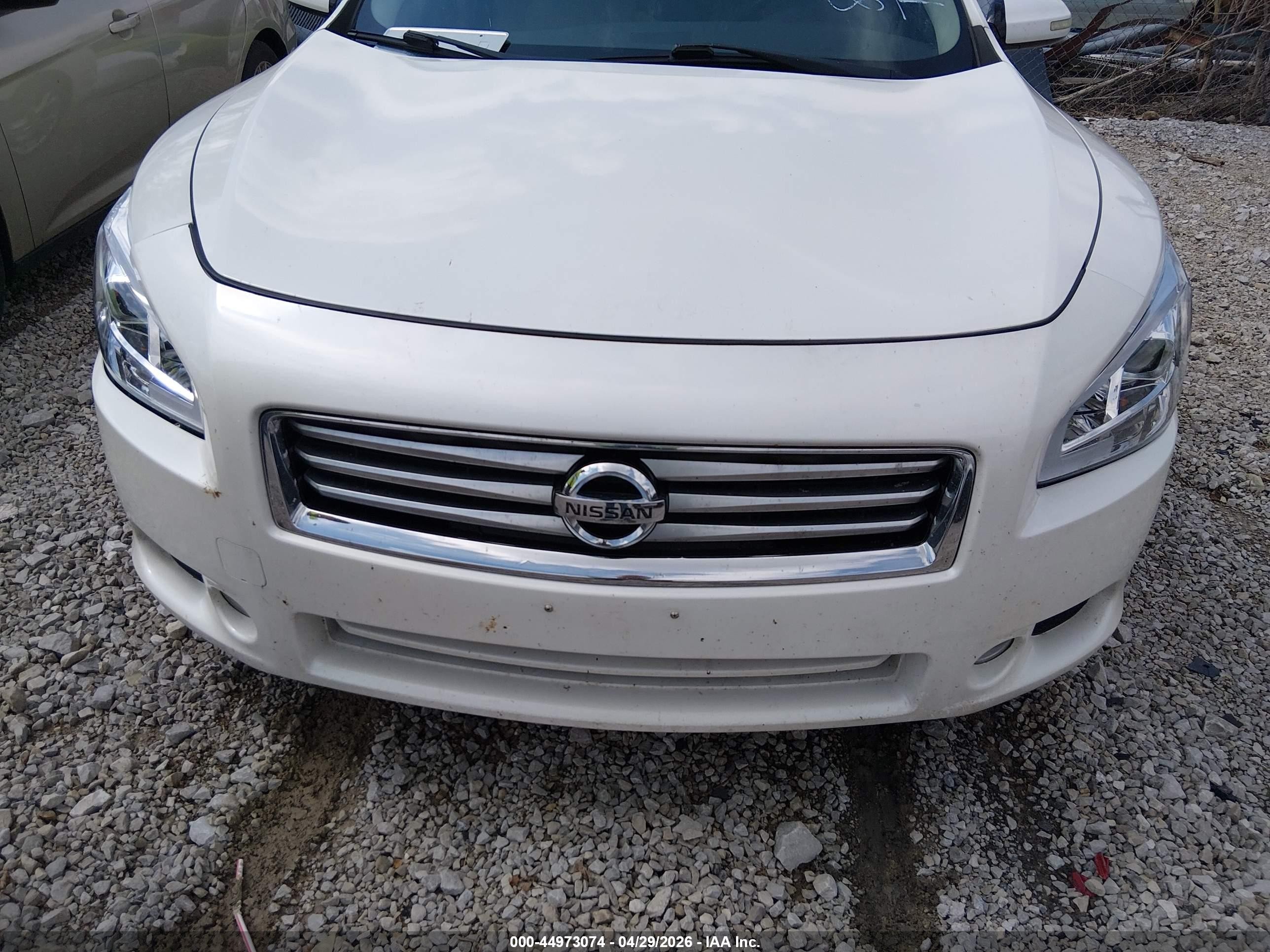 2012 Nissan Maxima 3.5 Sv White vin: 1N4AA5AP5CC840567
