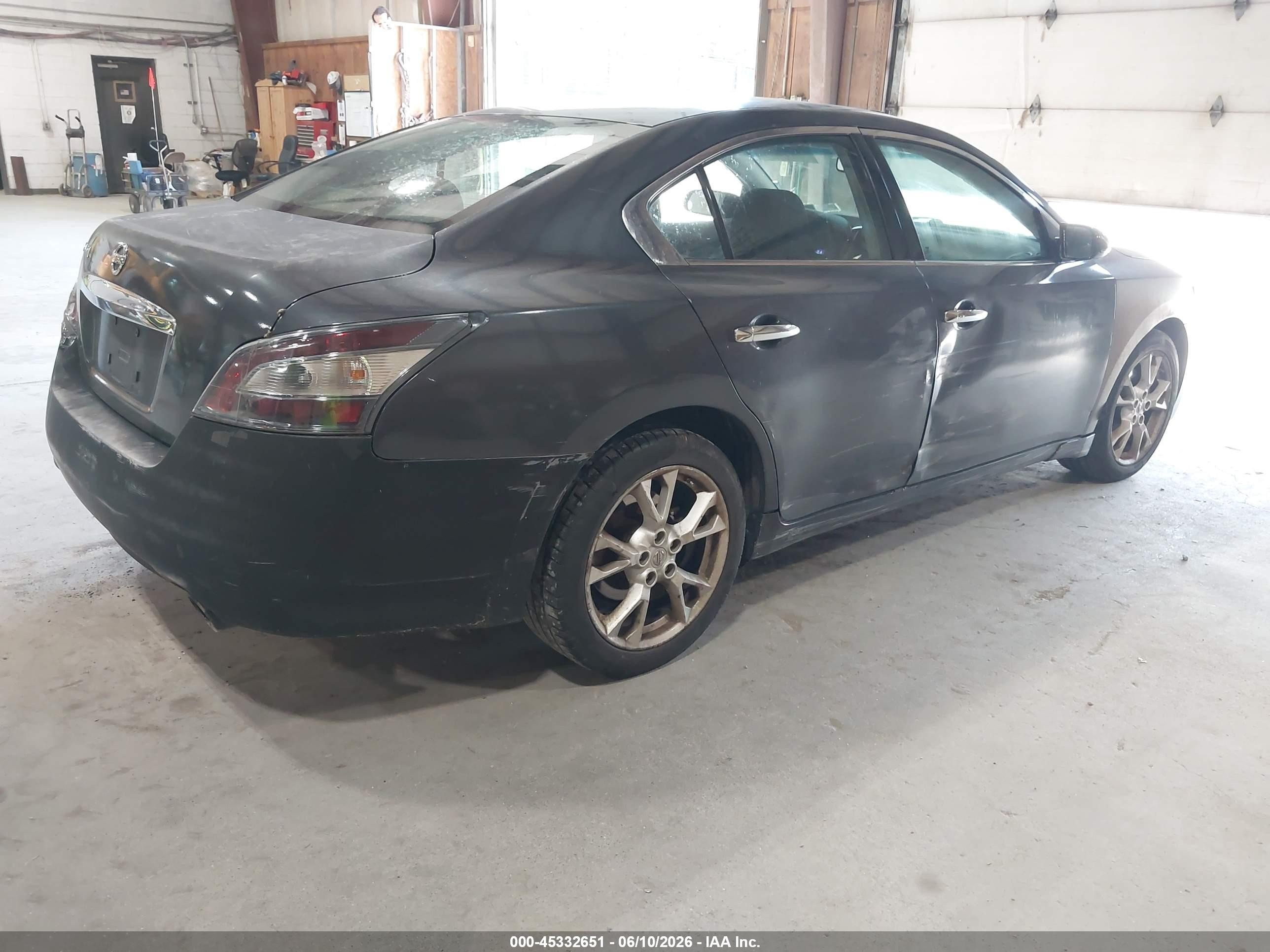 2012 Nissan Maxima 3.5 S Black vin: 1N4AA5AP5CC855862