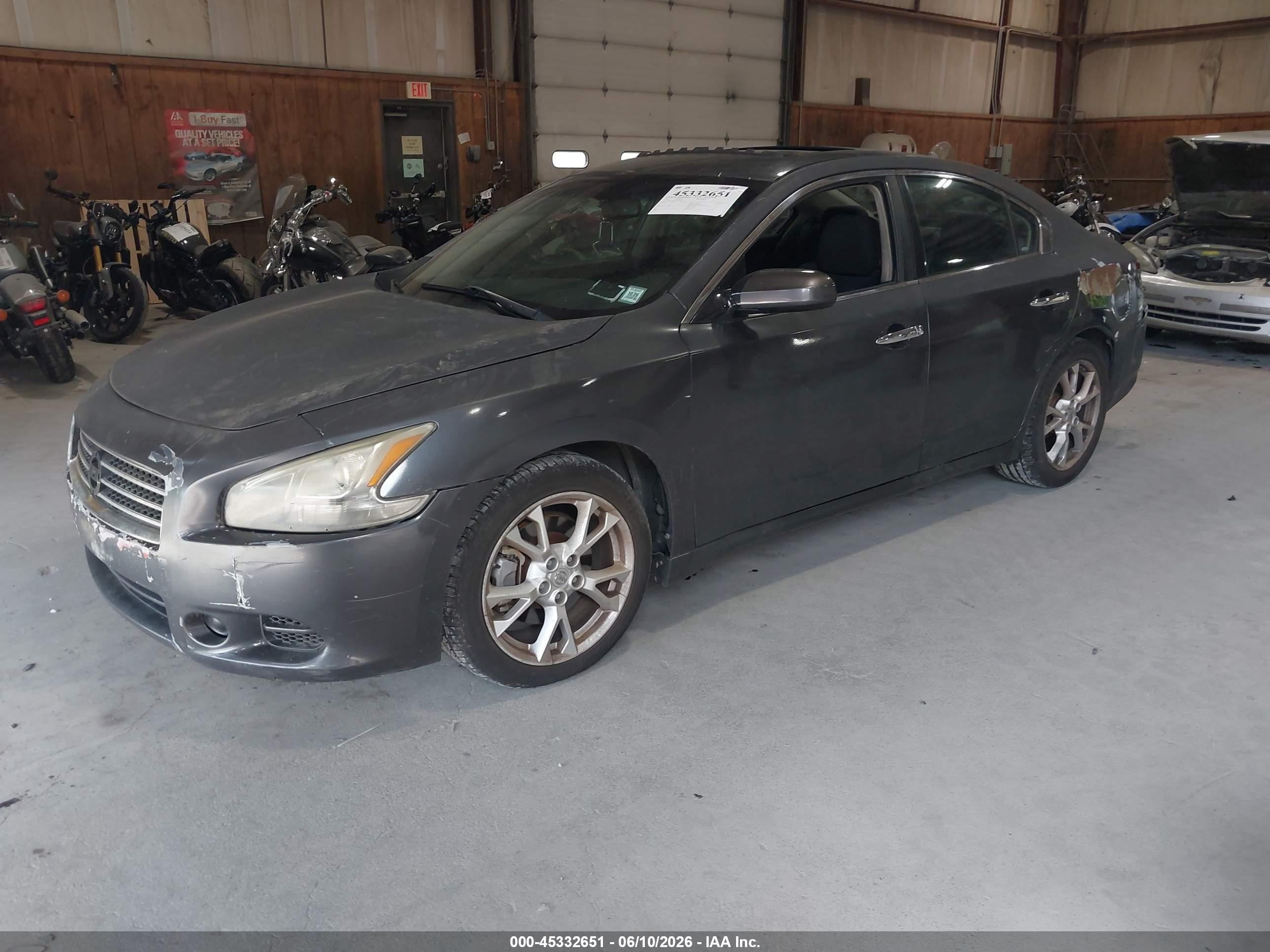 2012 Nissan Maxima 3.5 S Black vin: 1N4AA5AP5CC855862