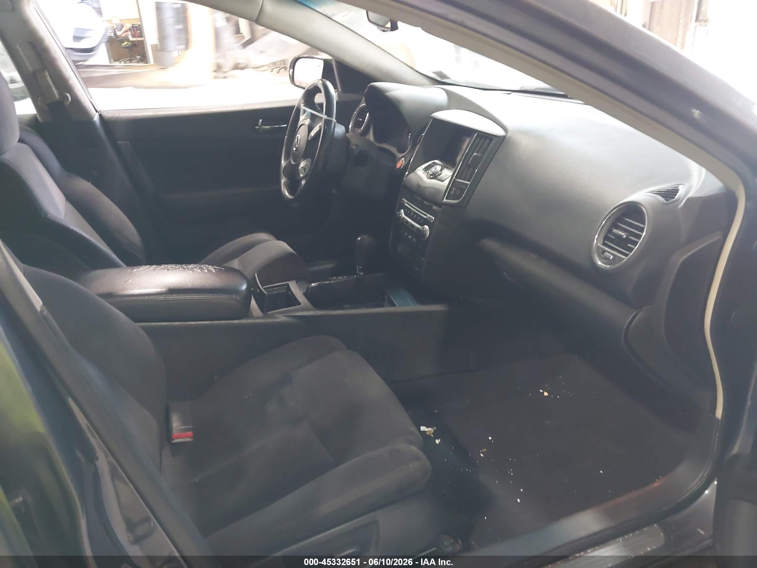 2012 Nissan Maxima 3.5 S Black vin: 1N4AA5AP5CC855862