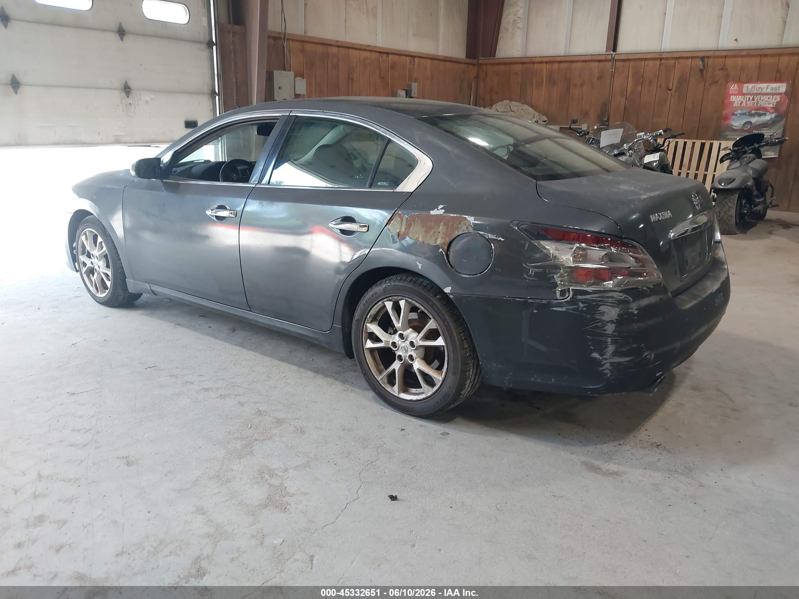 2012 Nissan Maxima 3.5 S Black vin: 1N4AA5AP5CC855862