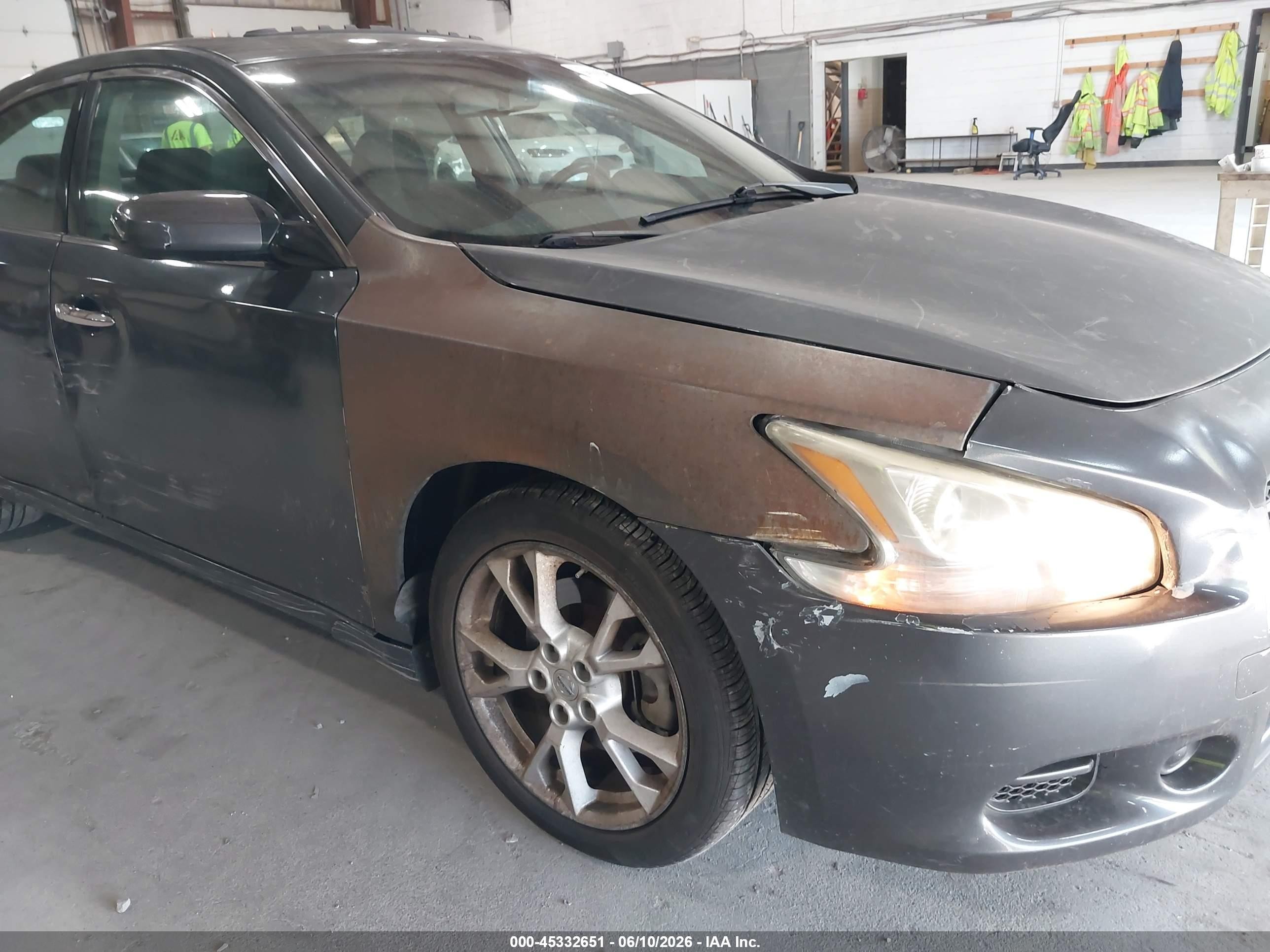 2012 Nissan Maxima 3.5 S Black vin: 1N4AA5AP5CC855862