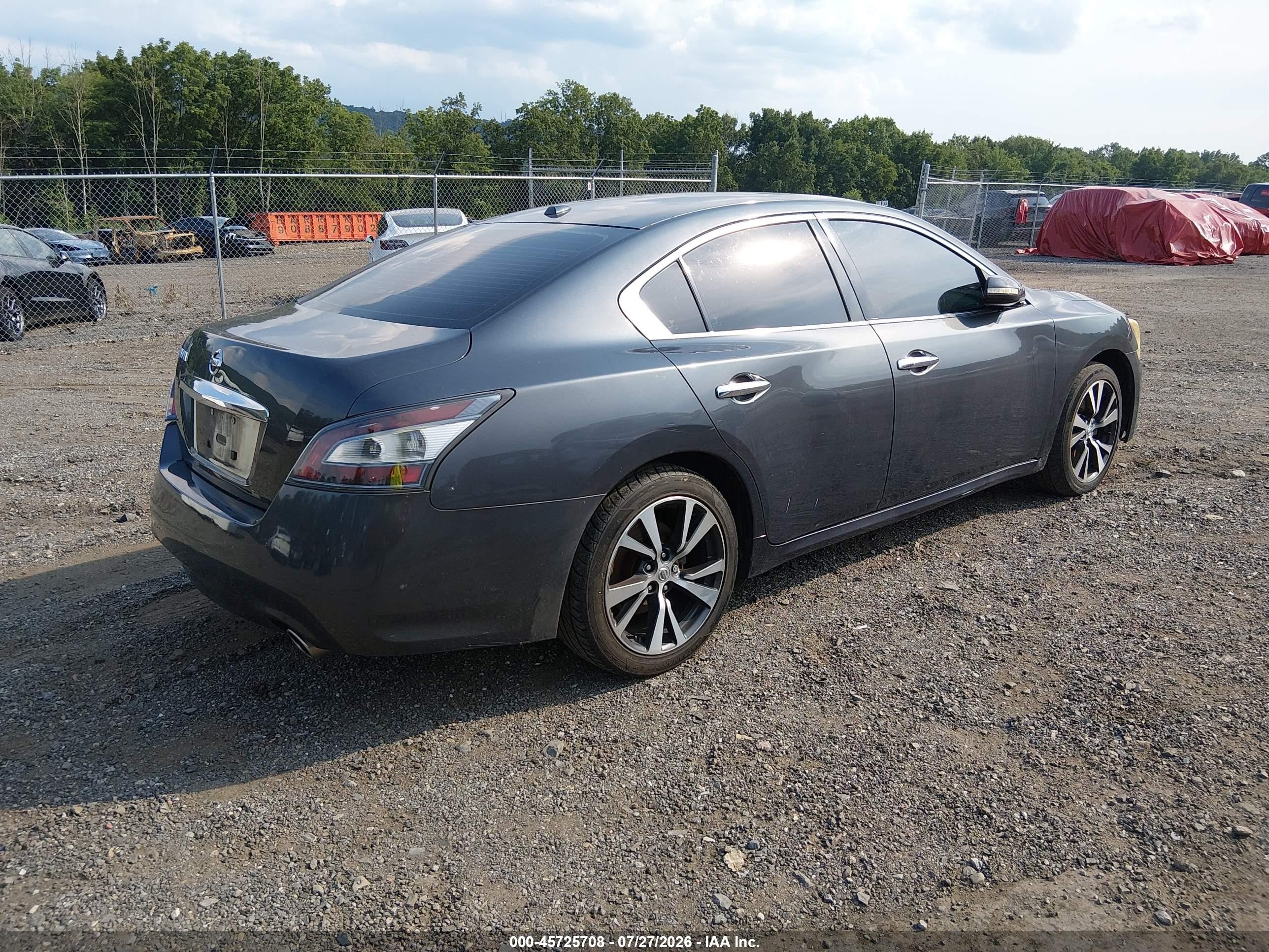 2012 Nissan Maxima 3.5 Sv Серый vin: 1N4AA5AP5CC860446